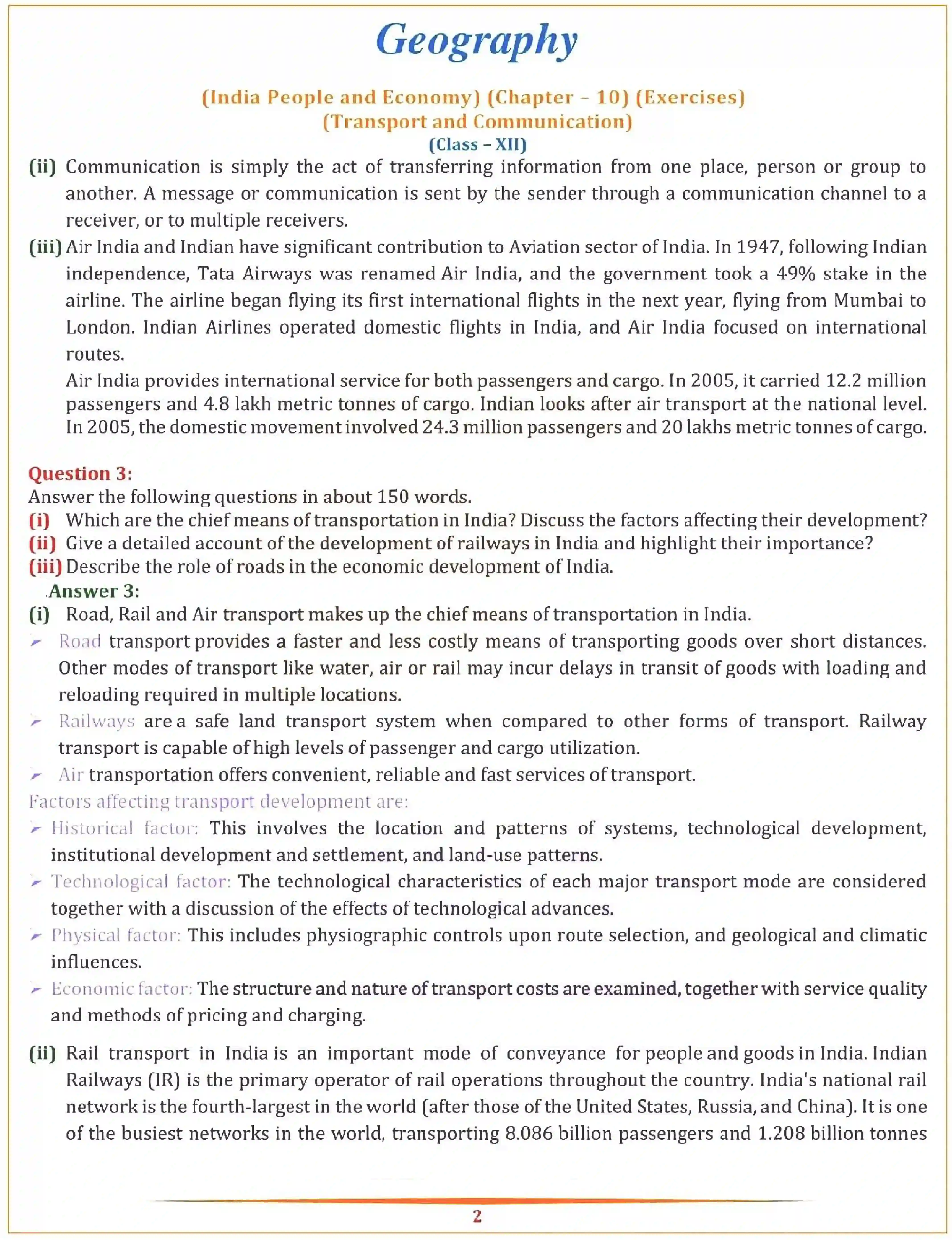 NCERT-Solution-Class-12-Geography-Chapter-10-Transport-and-Communication-154-page-2