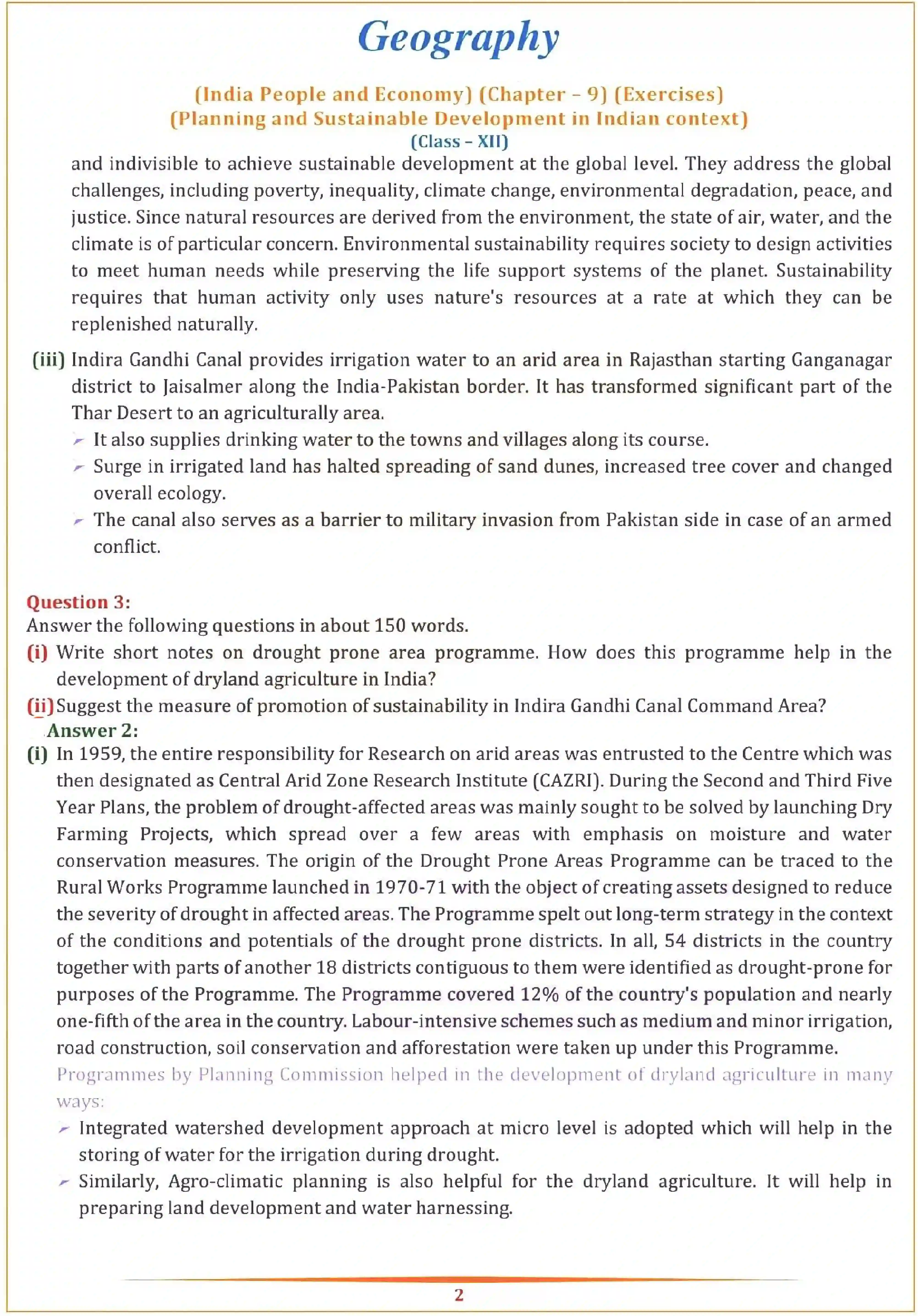 NCERT-Solution-Class-12-Geography-Chapter-9-Planning-and--Sustainable-Development-in-Indian-Context-153-page-2