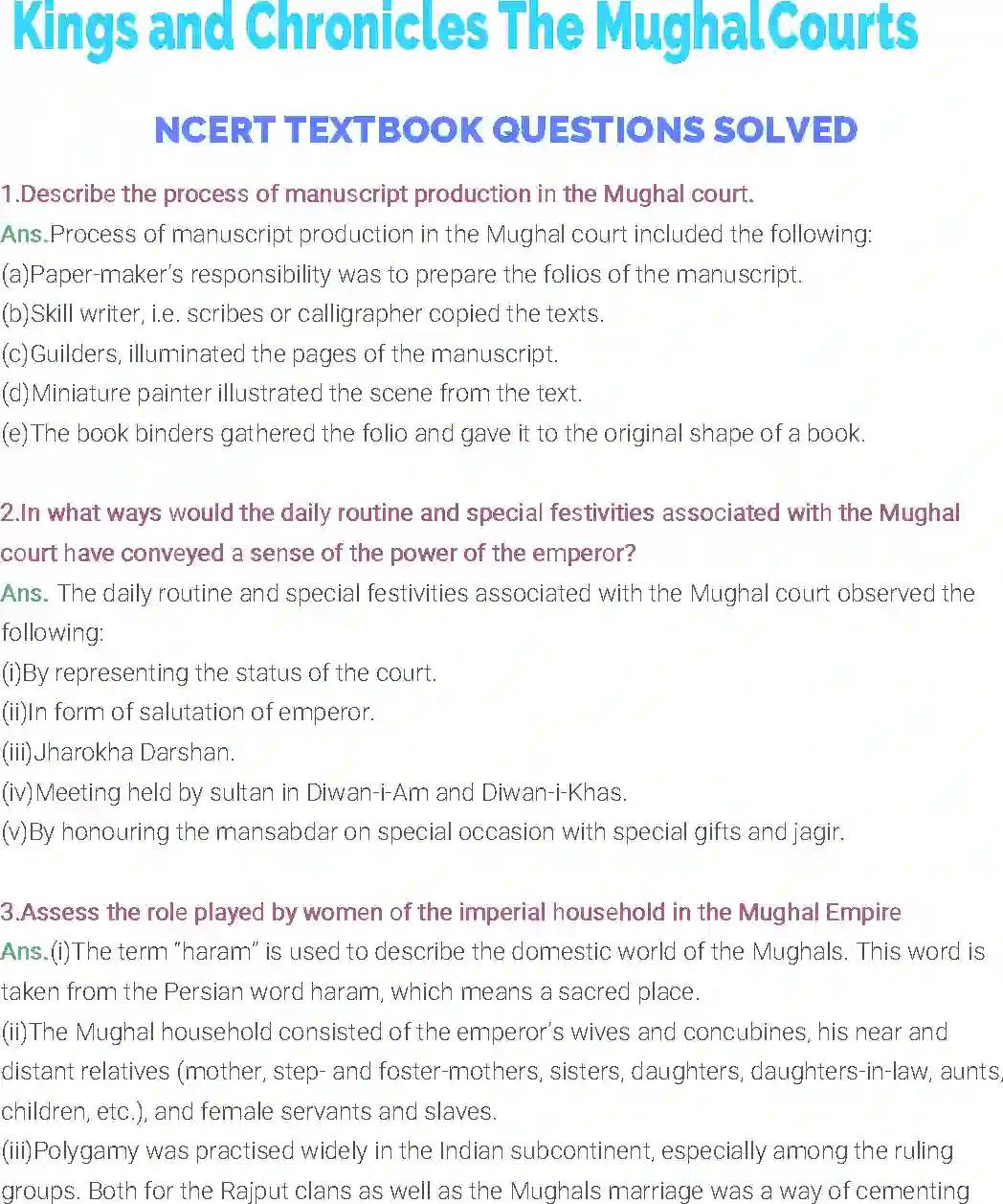 NCERT-Solution-Class-12-History-Chapter-9-Kings-and-Chronicles-The-Mughal-Courts-2300-page-1