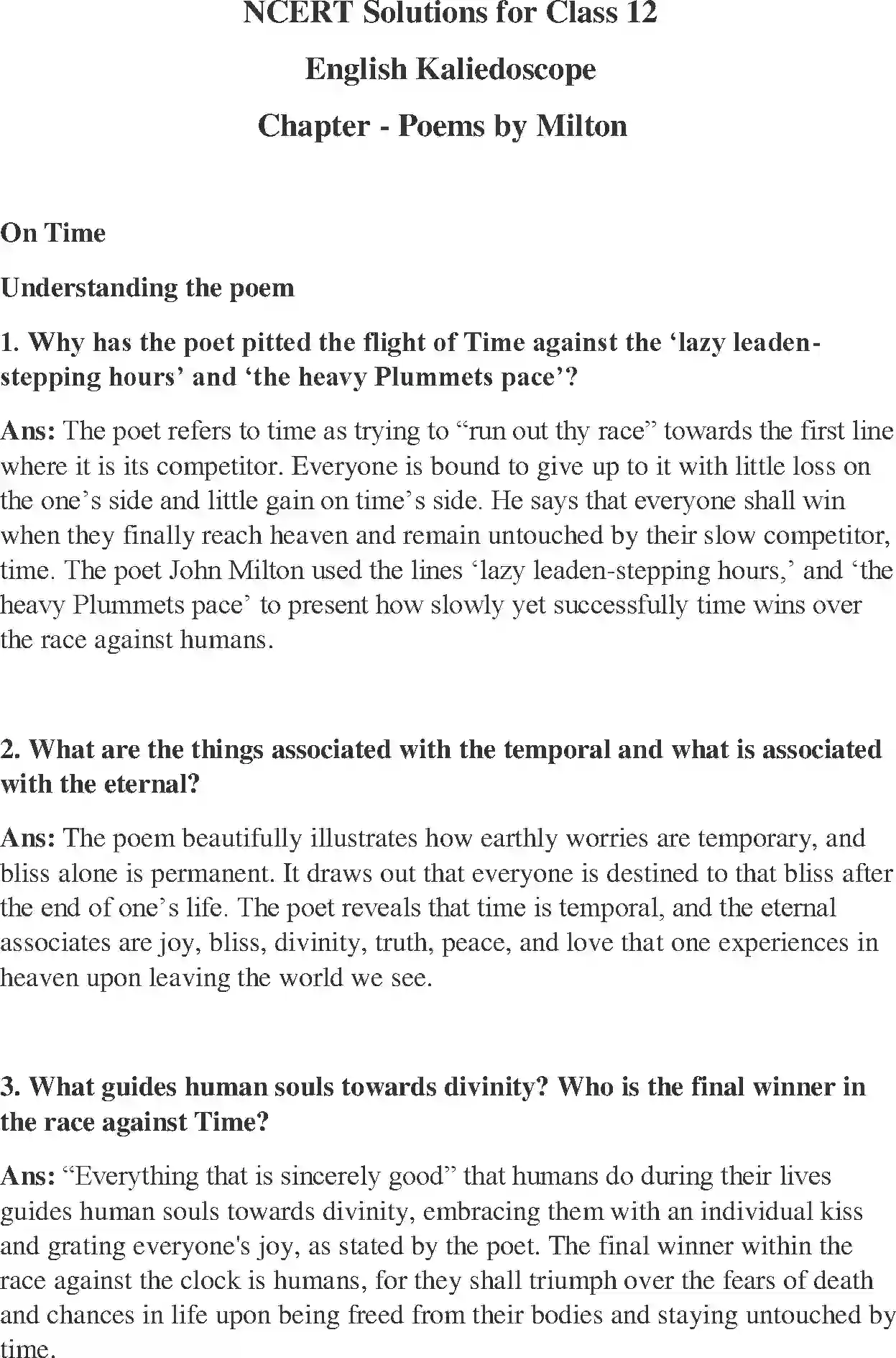 NCERT-Solution-Class-12-Kaleidoscope-Poems-By-Milton-354-page-1