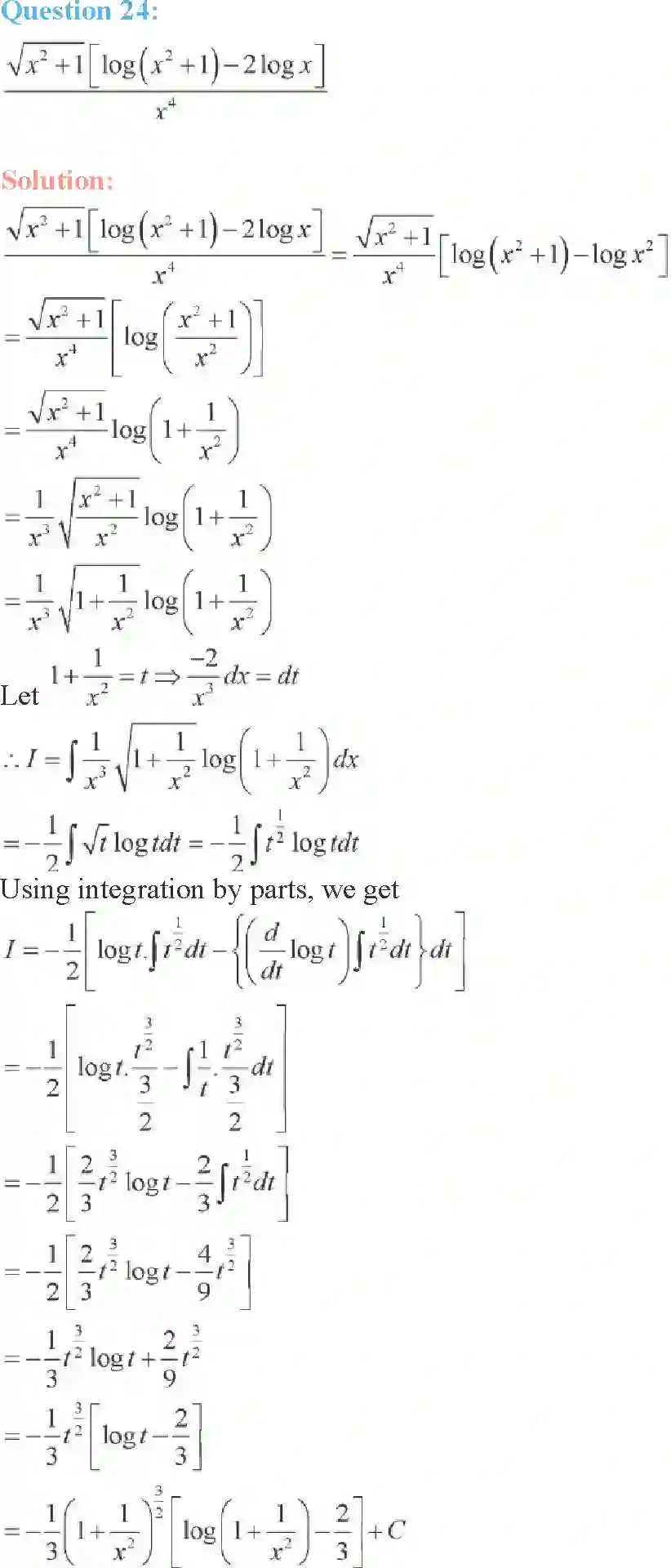 NCERT-Solution-Class-12-Maths-Integrals-7-page-158