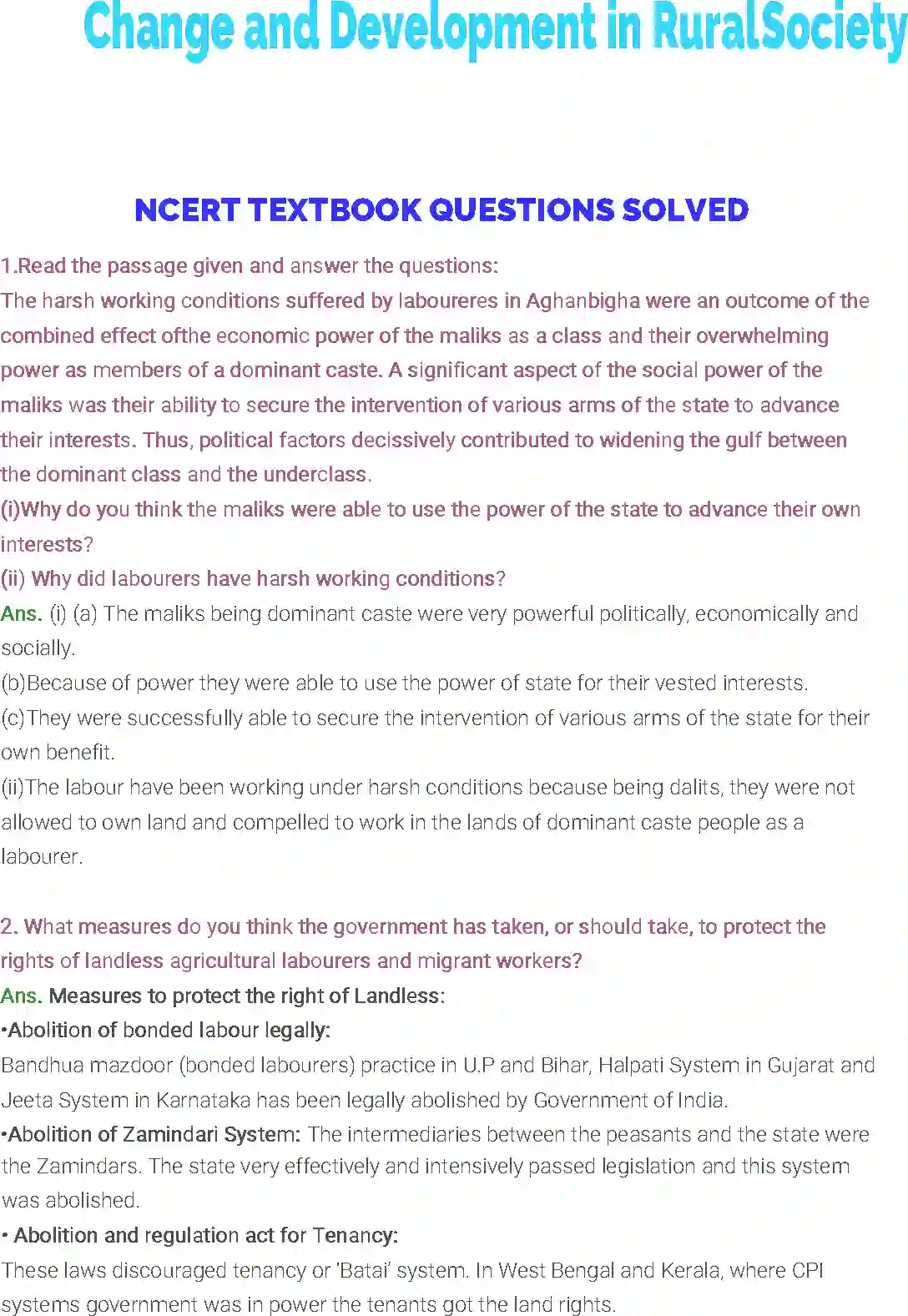 NCERT-Solution-Class-12-Sociology-Chapter-4-Change-and-Development-in-Rural-Society-210-page-1