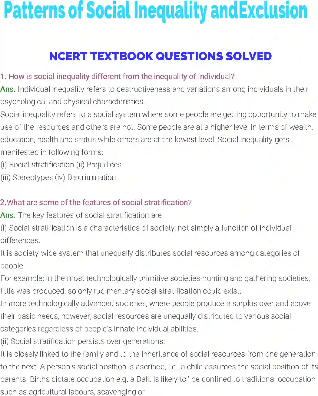 NCERT-Solution-Class-12-Sociology-Chapter-5-Patterns-of-Social-Inequality-and-Exclusion-206-page-1