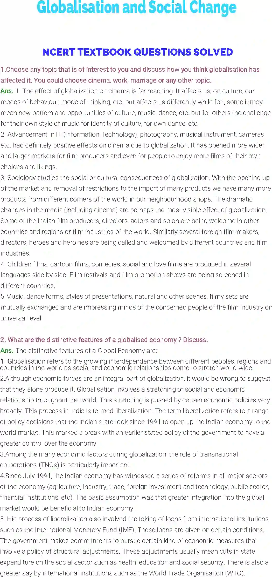 NCERT-Solution-Class-12-Sociology-Chapter-6-Globalisation-and-Social-Change-212-page-1