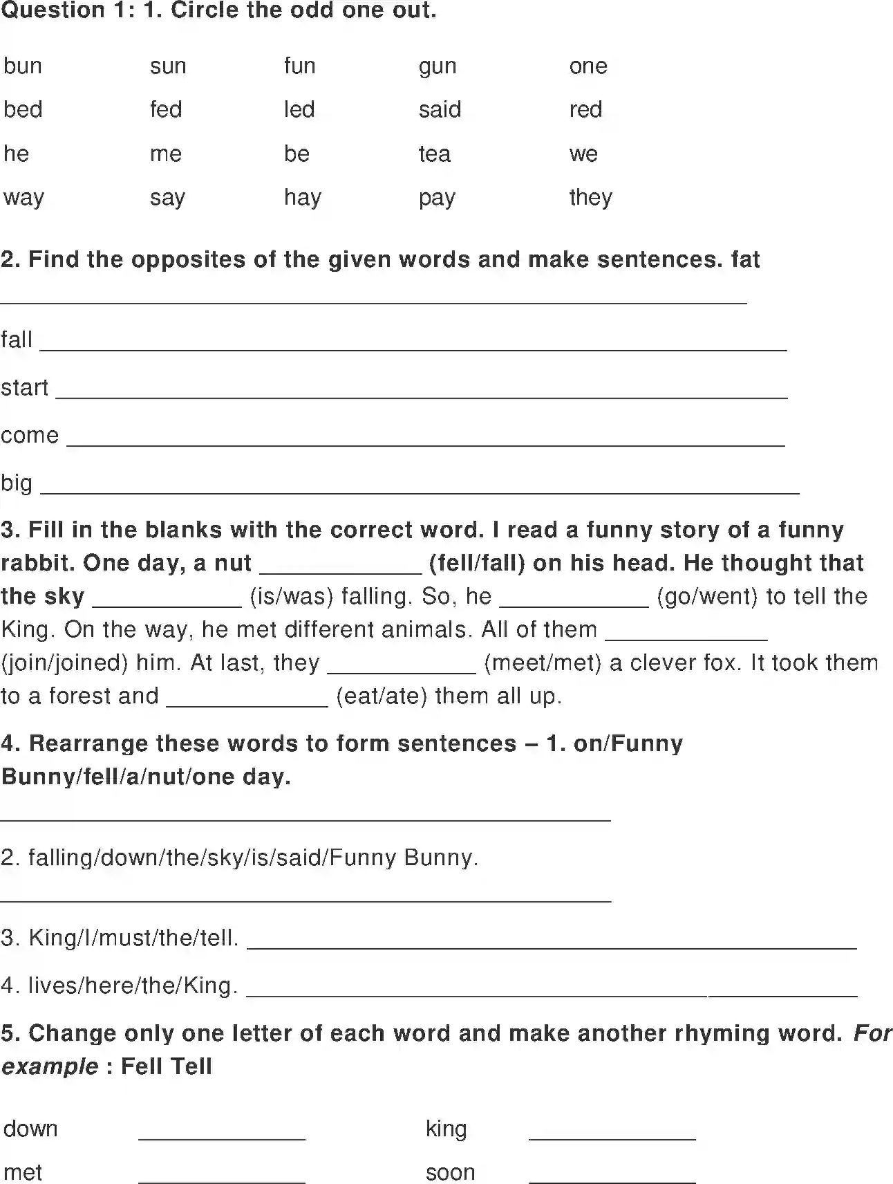 NCERT-Solution-Class-2-Marigold-Chapter-10-Funny-Bunny-2116-page-3