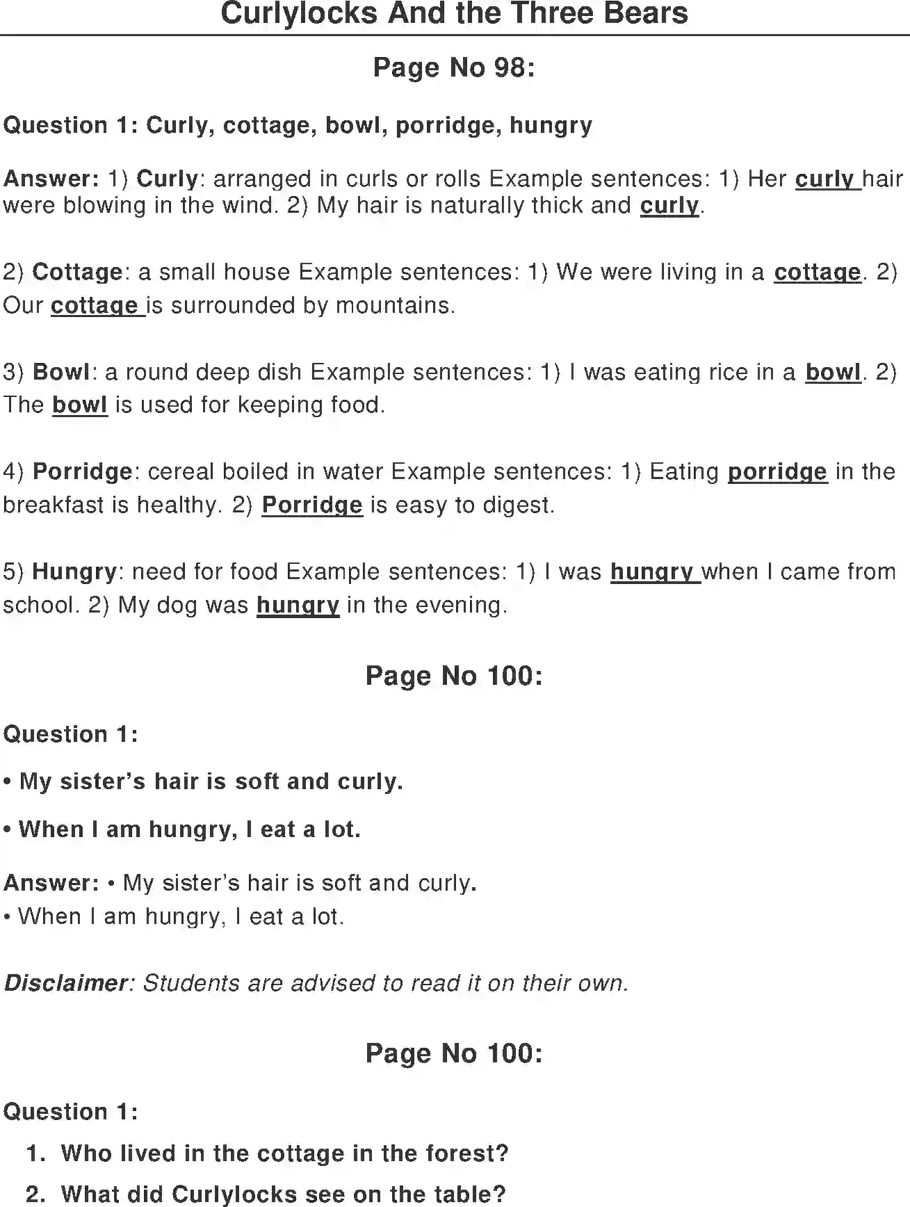 NCERT-Solution-Class-2-Marigold-Chapter-12-Curlylocks-and-the-Three-Bears-2118-page-1