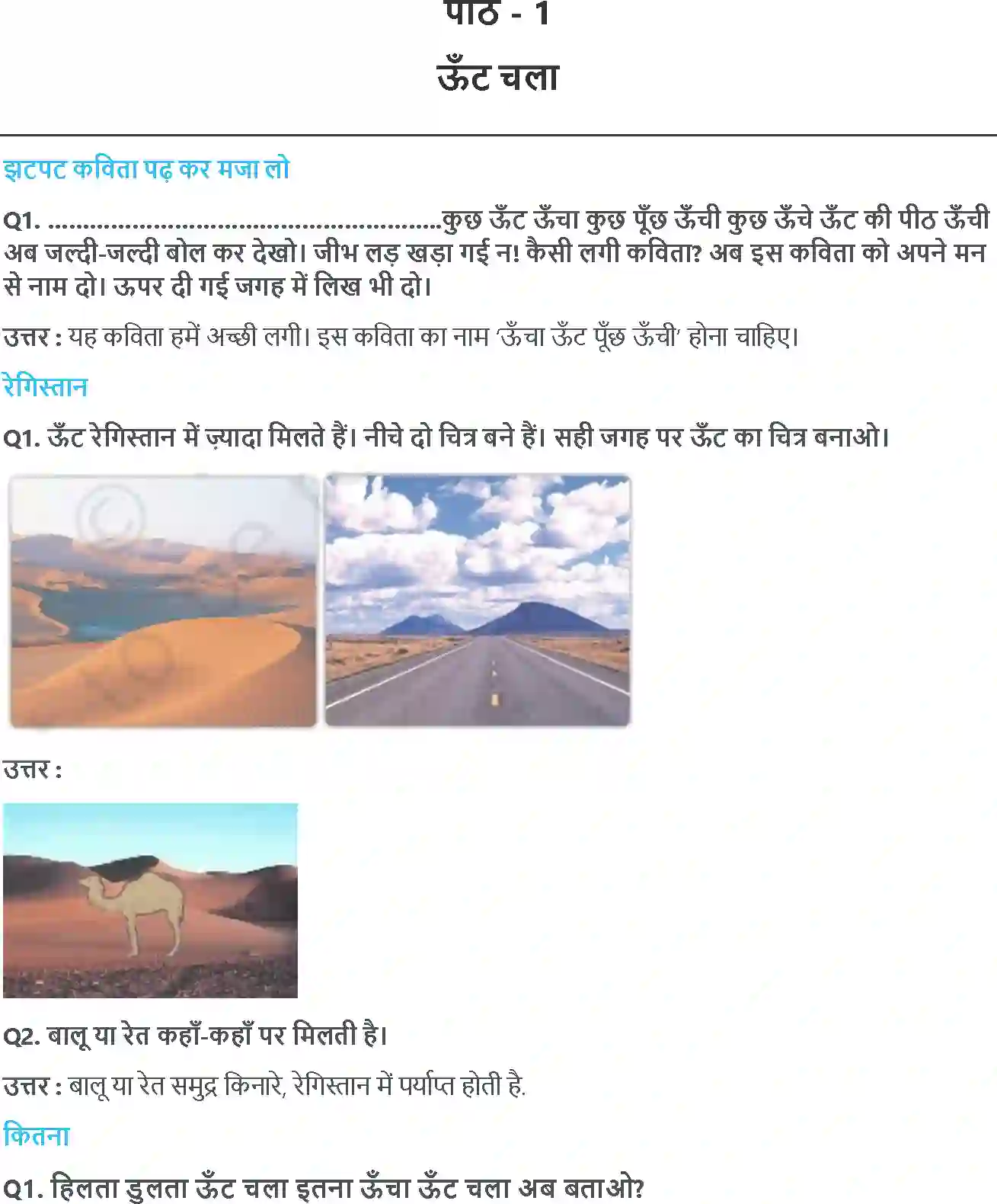 NCERT-Solution-Class-2-रिमझिम-ऊँट-चला-5578-page-1