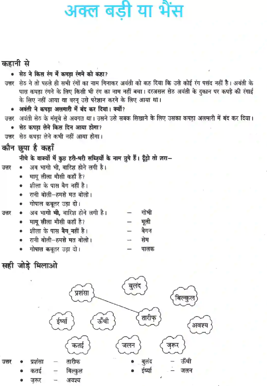 NCERT-Solution-Class-3-Hindi-Chapter-9-Akal-Badi-ya-Bhains-2003-page-1