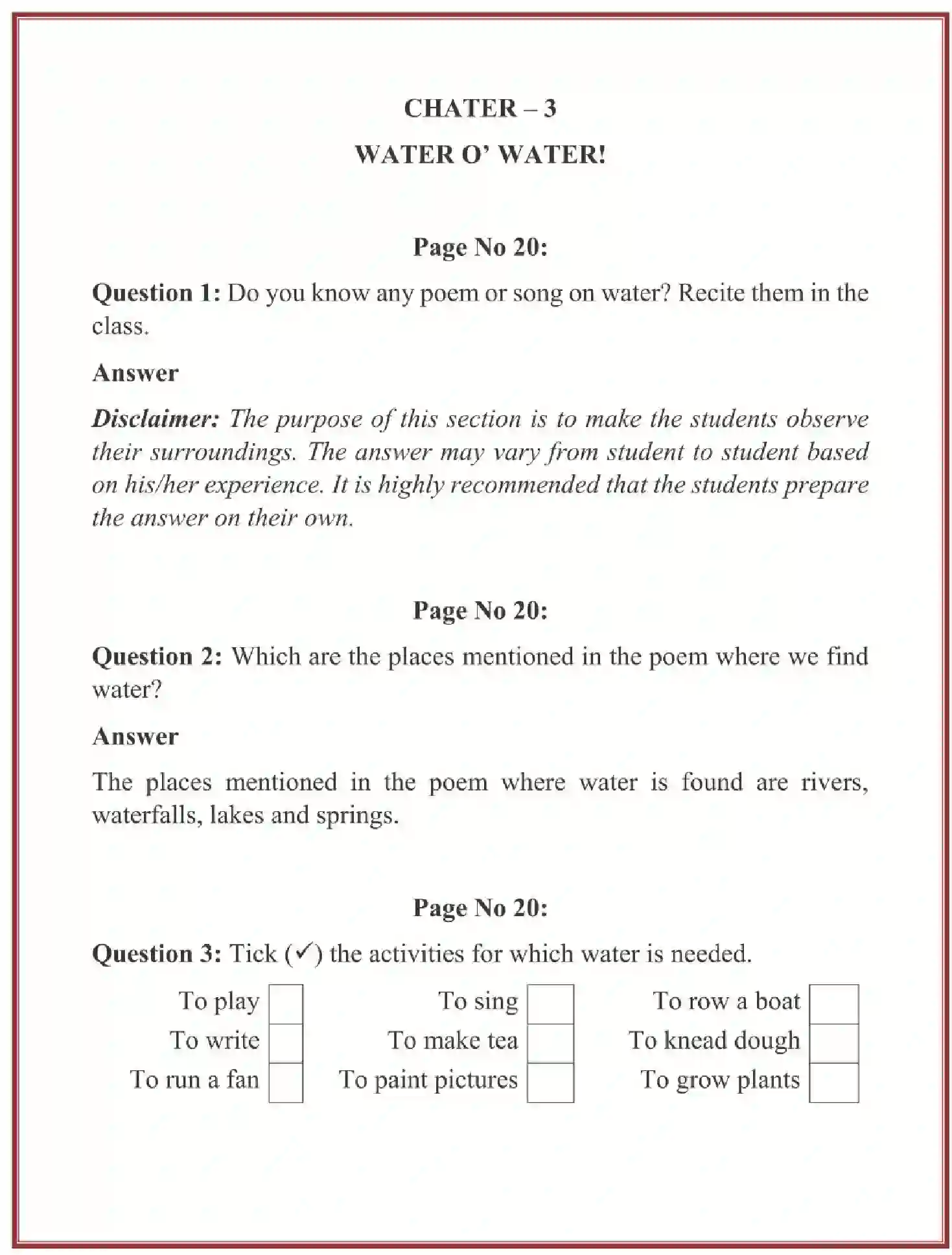 NCERT-Solution-Class-3-Looking-Around-EVS-Chapter-3-Water-O’-Water-2055-page-1