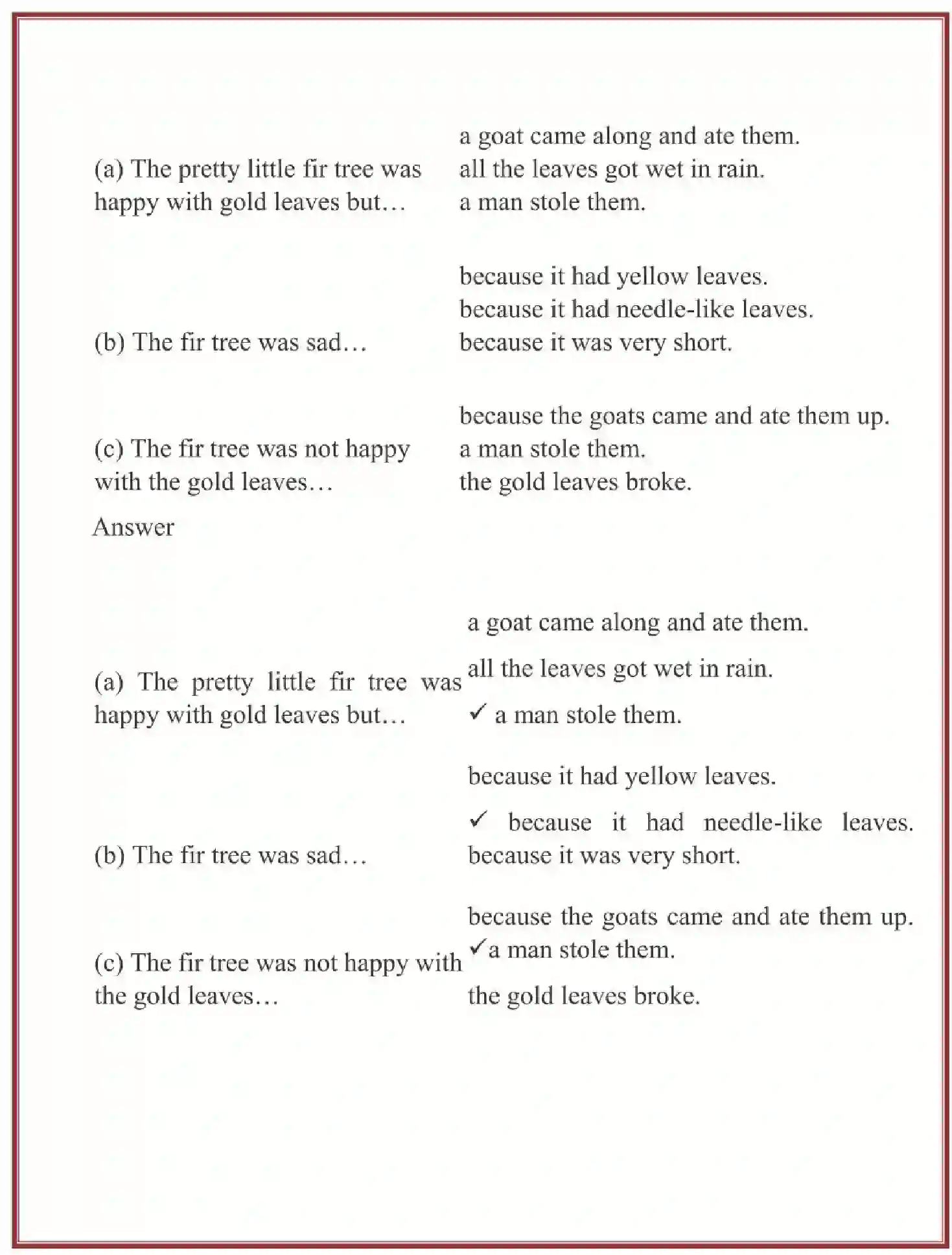 NCERT-Solution-Class-4-Marigold-Chapter-2-The-Little-Fir-Tree-1894-page-2