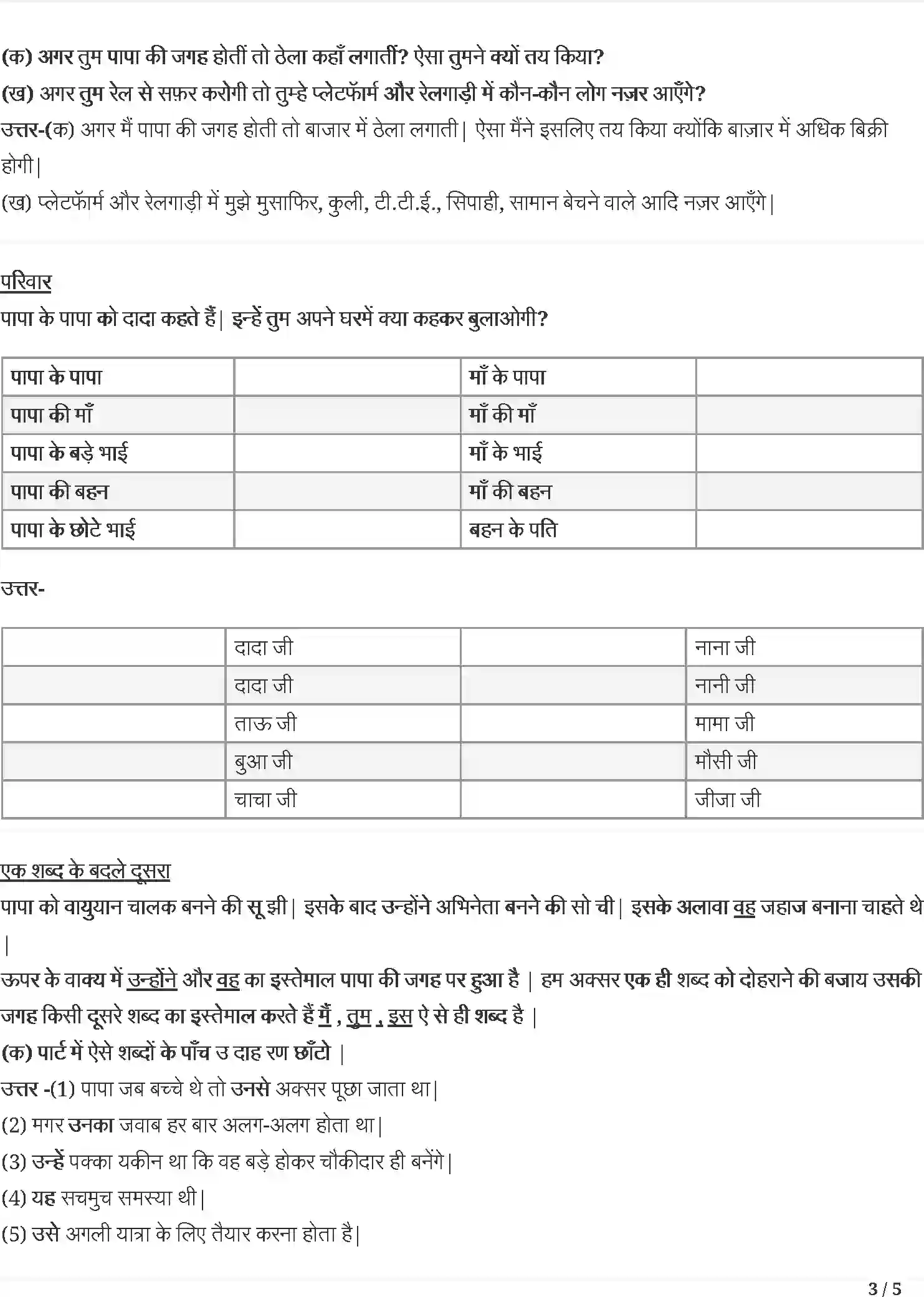NCERT-Solution-Class-4-रिमझिम-पापा-जब-बच्चे-थे--उलझन-एक-साथ-तीन-सुख-5488-page-3