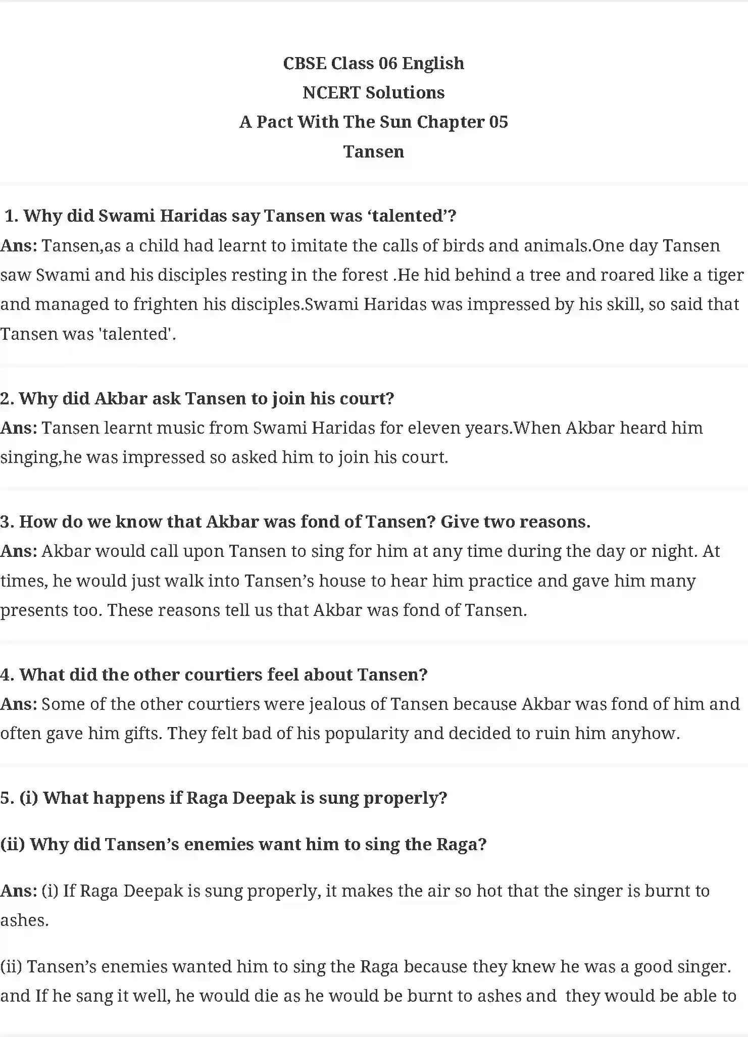 NCERT-Solution-Class-6-A-Pact-With-The-Sun-Tansen-5357-page-1