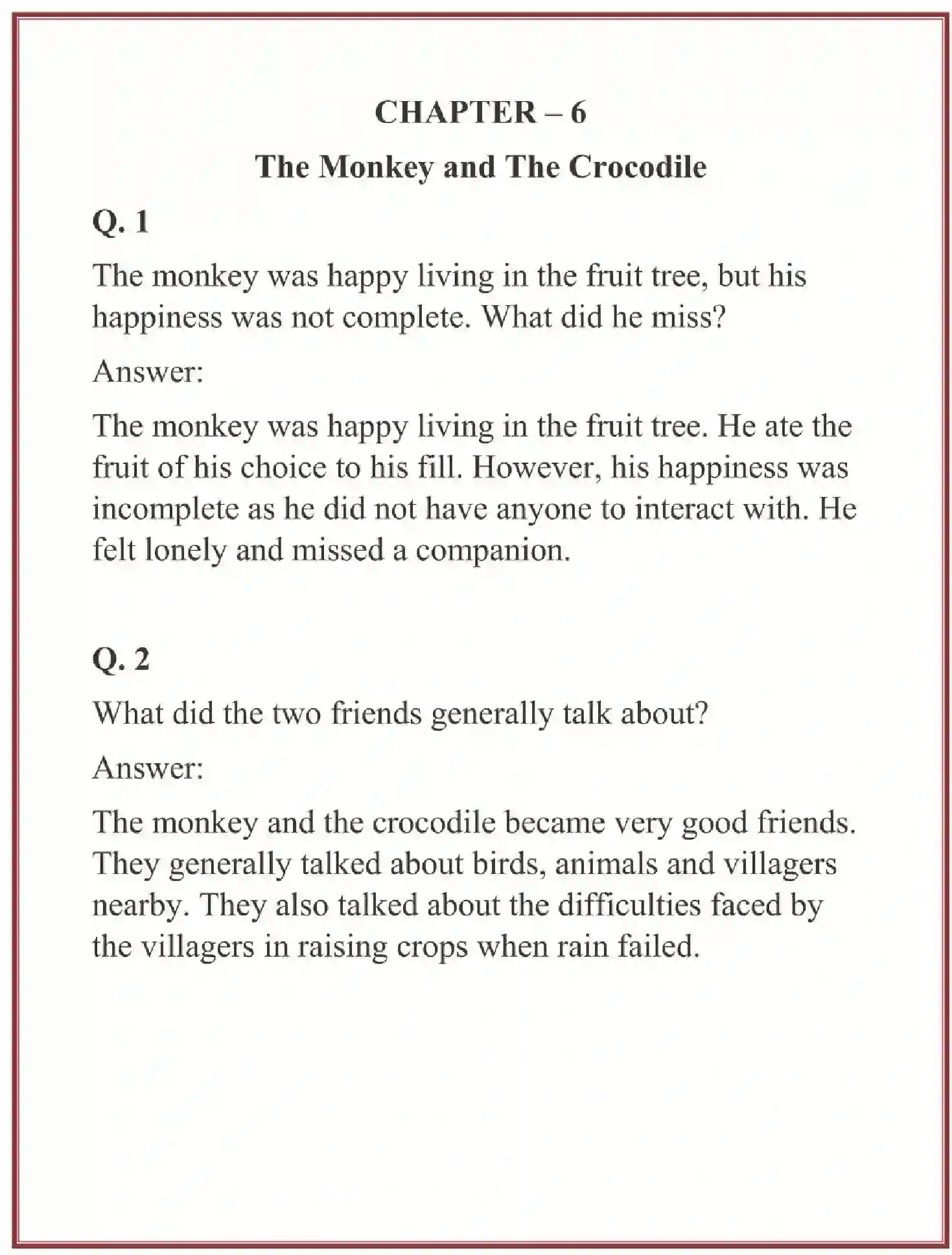 NCERT-Solution-Class-6-English-Chapter-6-The-Monkey-and-the-Crocodile-1654-page-1