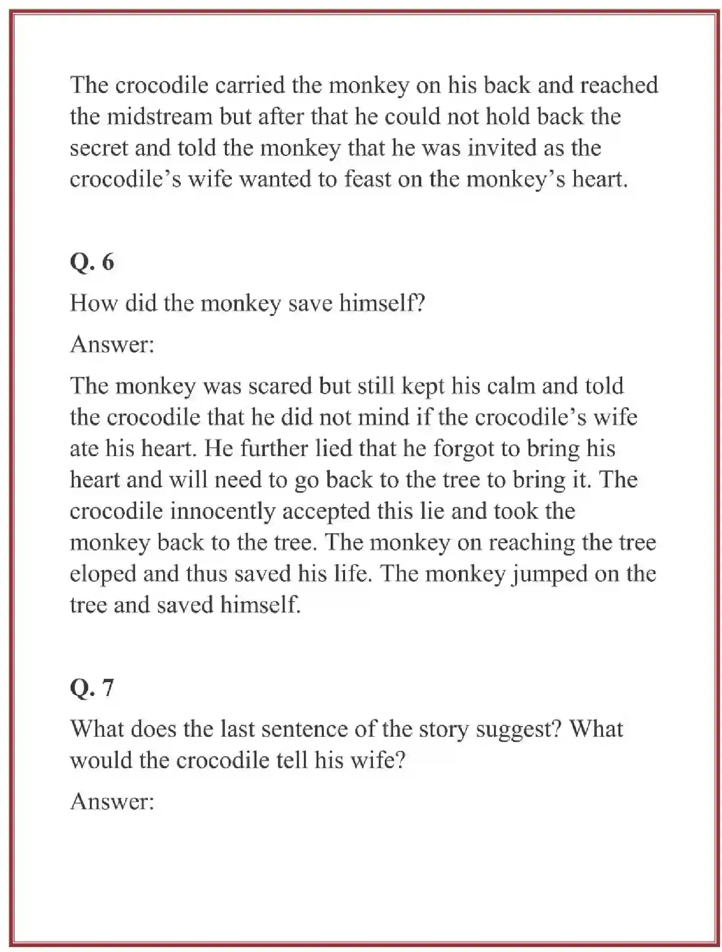 NCERT-Solution-Class-6-English-Chapter-6-The-Monkey-and-the-Crocodile-1654-page-3