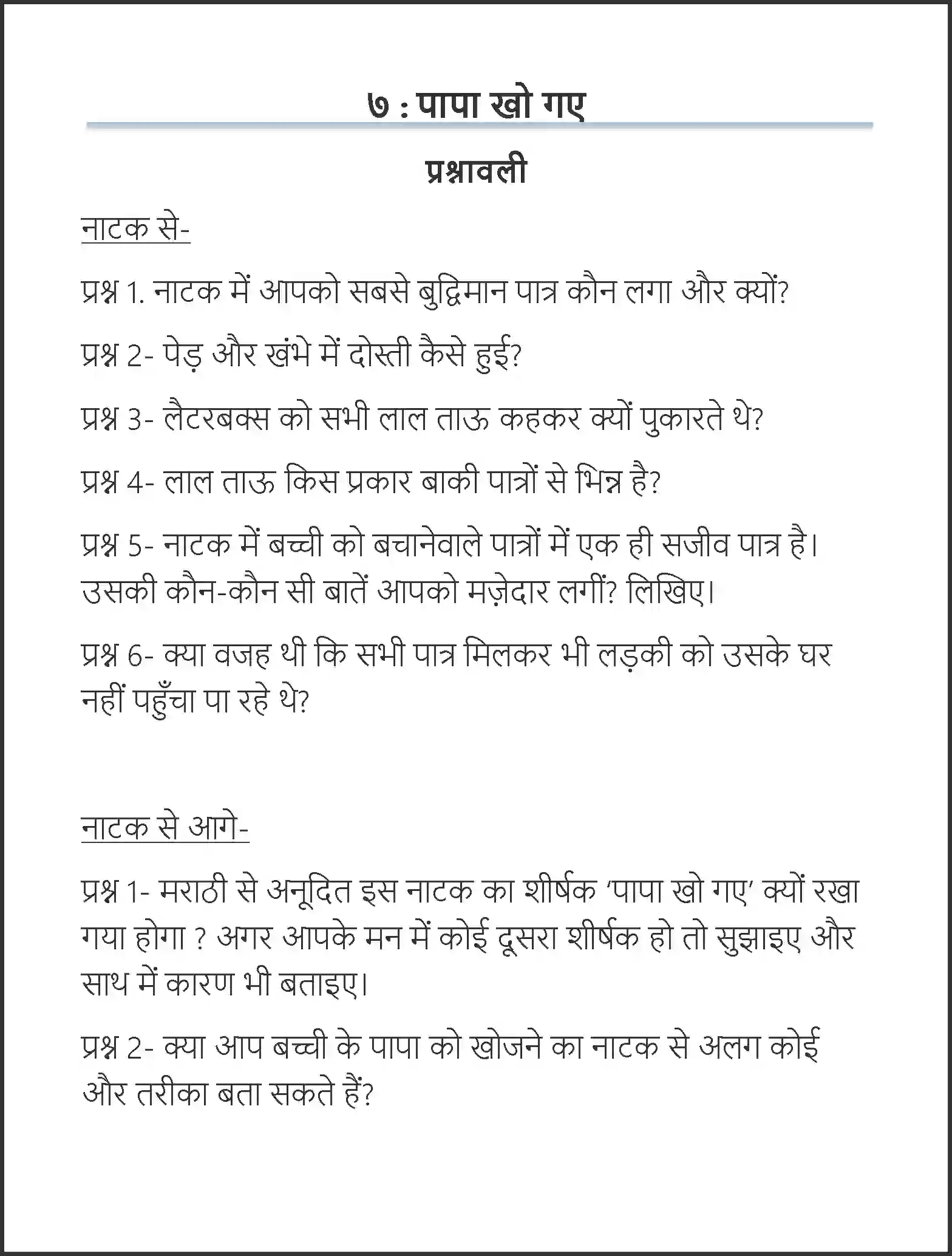 NCERT-Solution-Class-7-Hindi-Vasant-Papa-Kho-Gaye-1560-page-1