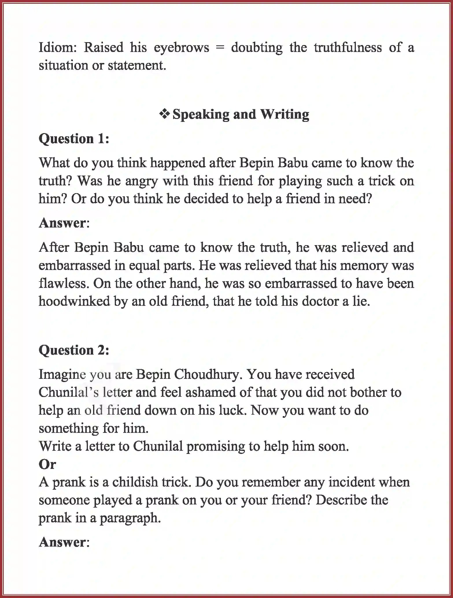 NCERT-Solution-Class-8-English-Honeydew-Bepin-Choudhury’s-Lapse-of-Memory-1332-page-13