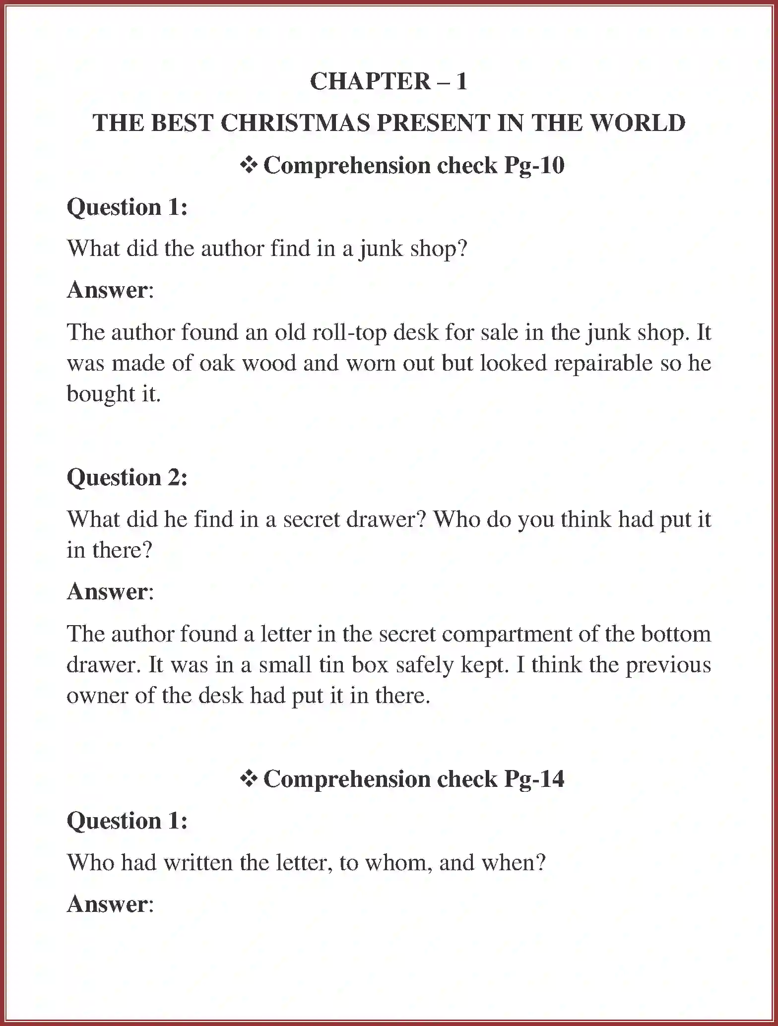 NCERT-Solution-Class-8-English-Honeydew-The-Best-Christmas-Present-in-the-World-3501-page-1