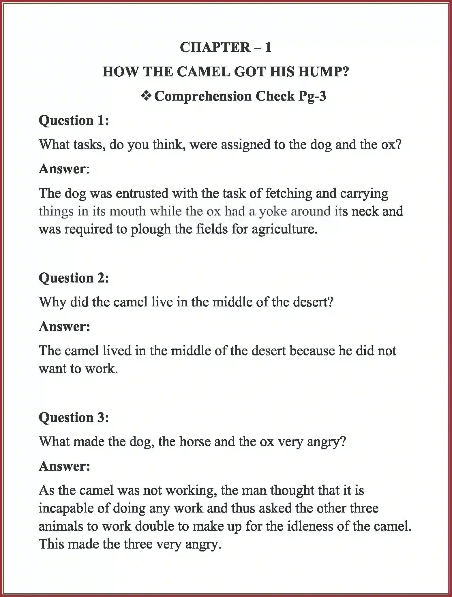 NCERT-Solution-Class-8-English-It-So-Happened-Chapter-1-How-The-Camel-Got-His-Hump-3519-page-1