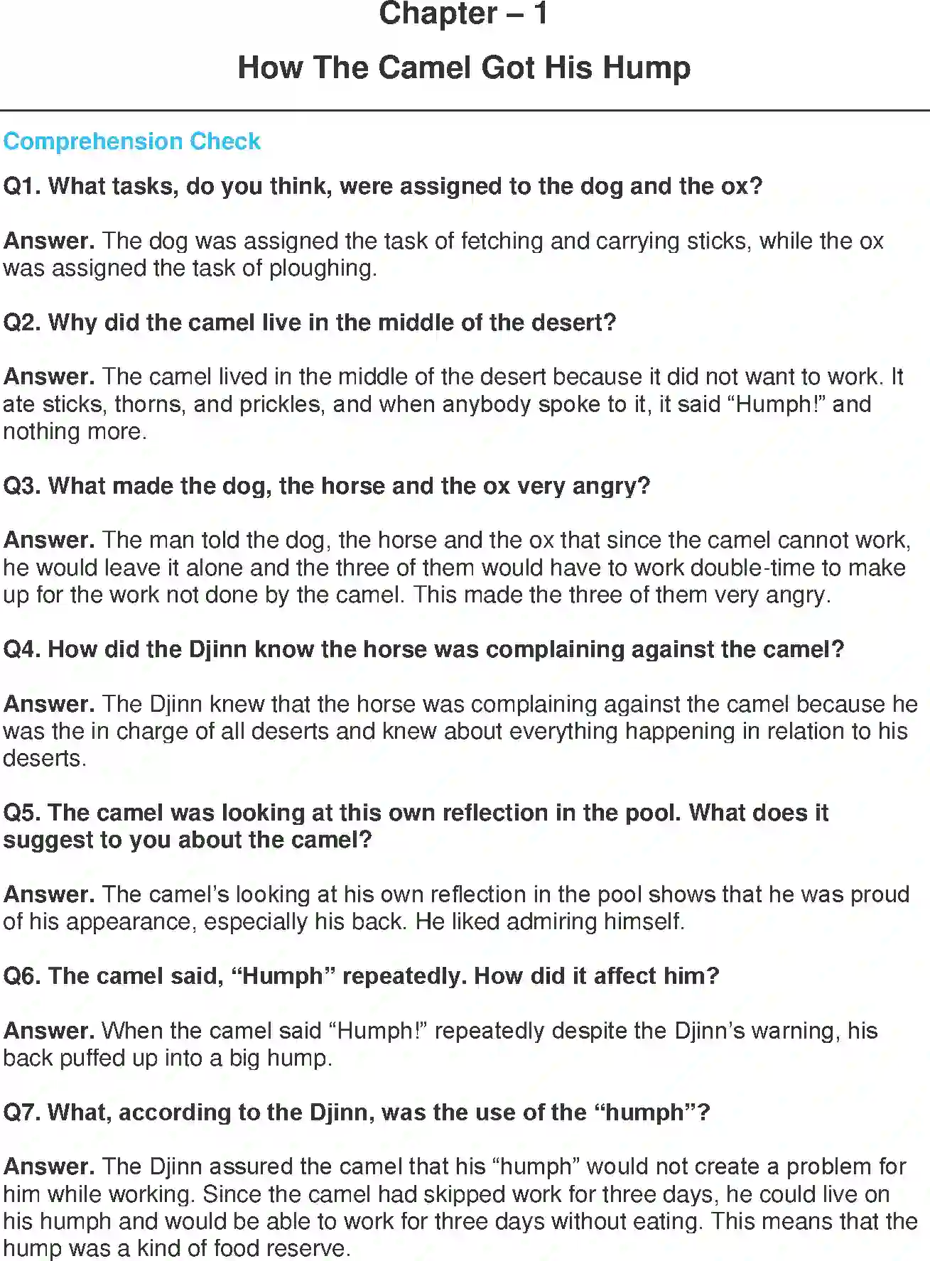 NCERT-Solution-Class-8-It-So-Happened-How-The-Camel-Got-His-Hump-5111-page-1