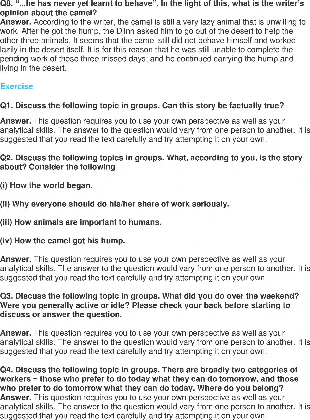 NCERT-Solution-Class-8-It-So-Happened-How-The-Camel-Got-His-Hump-5111-page-2