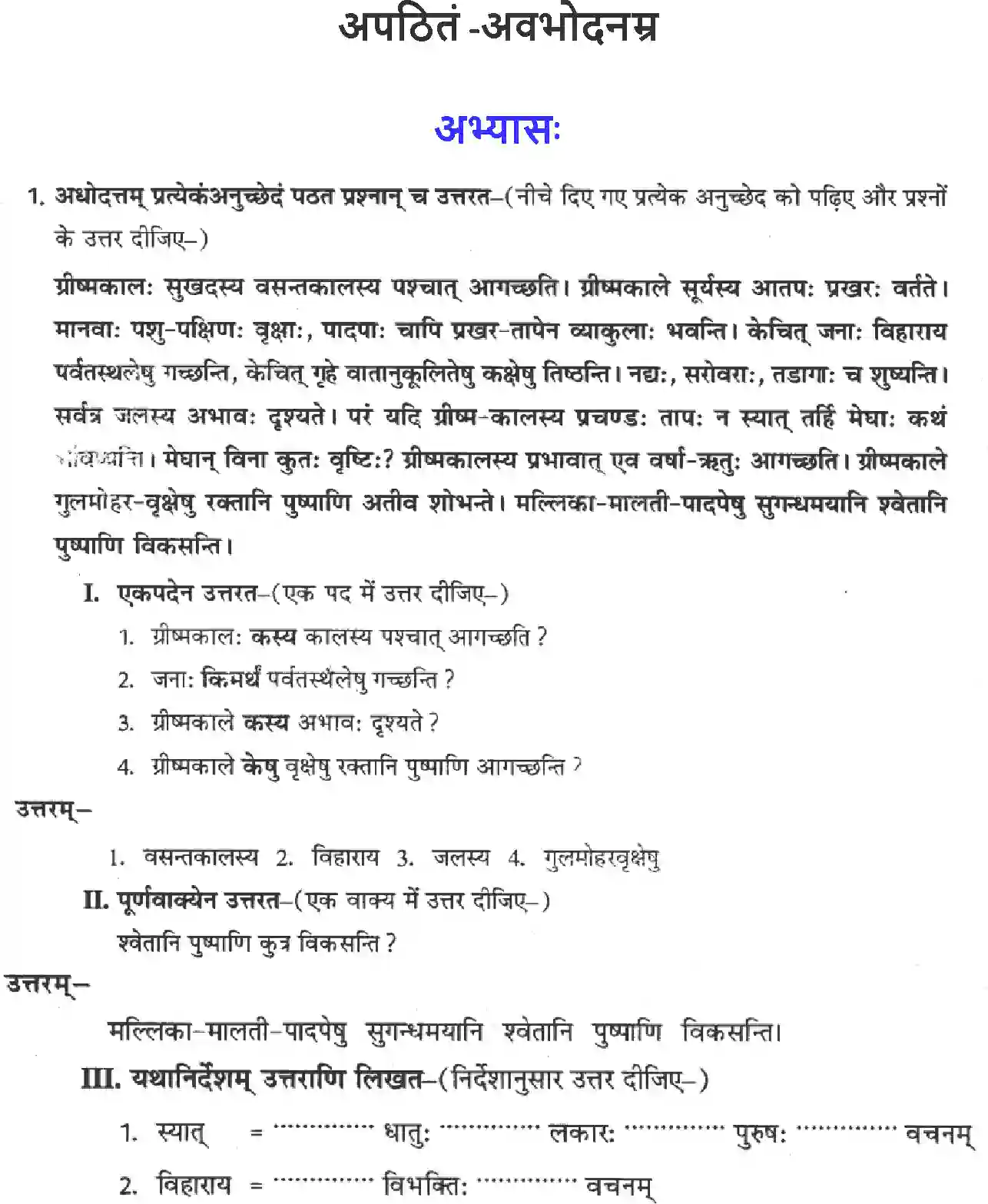 NCERT-Solution-Class-8-Sanskrit-Apathit-Avbhodnam-1431-page-1
