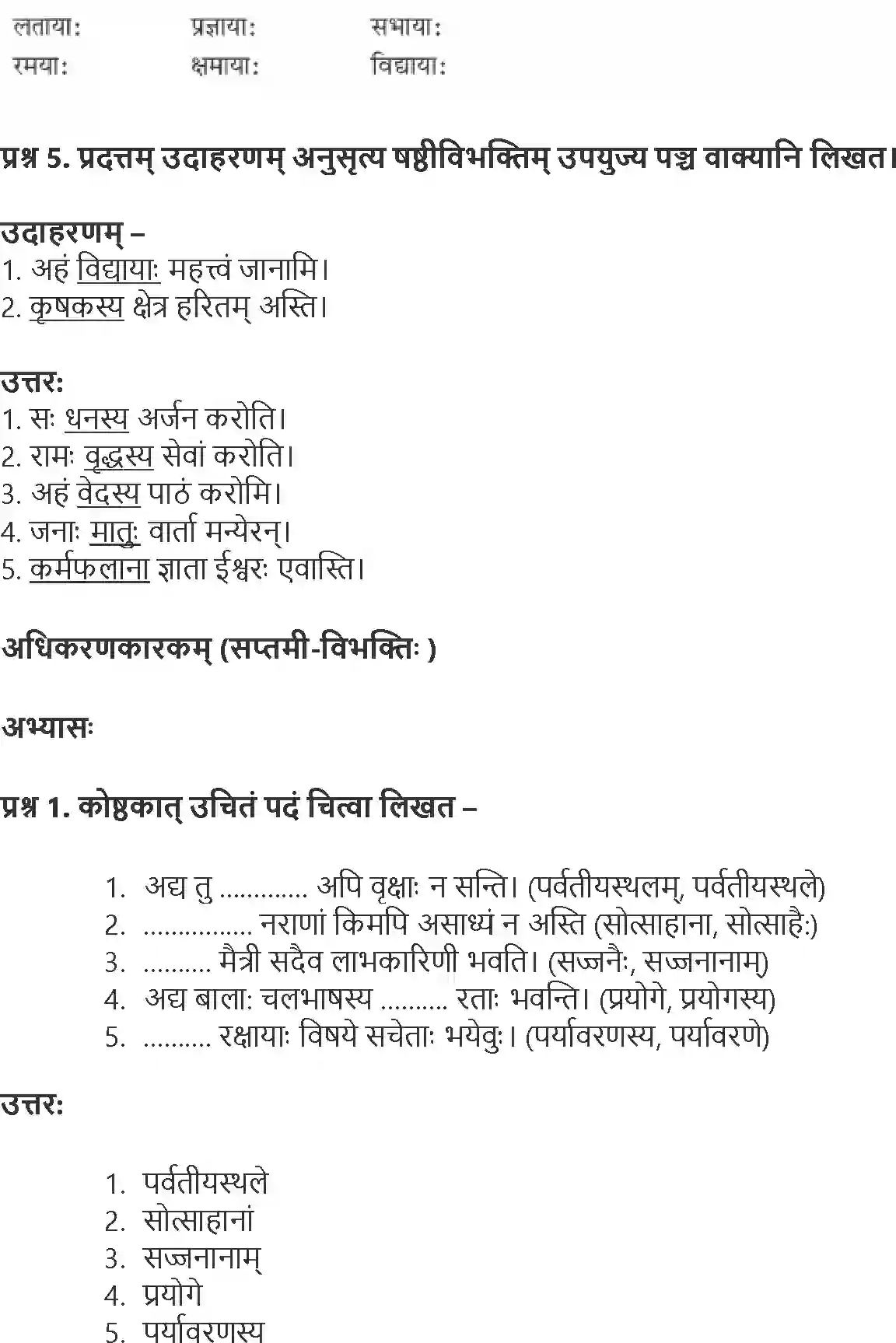 NCERT-Solution-Class-9-Abhyasvan-Bhav-Karkopapadvibhakti-1266-page-19