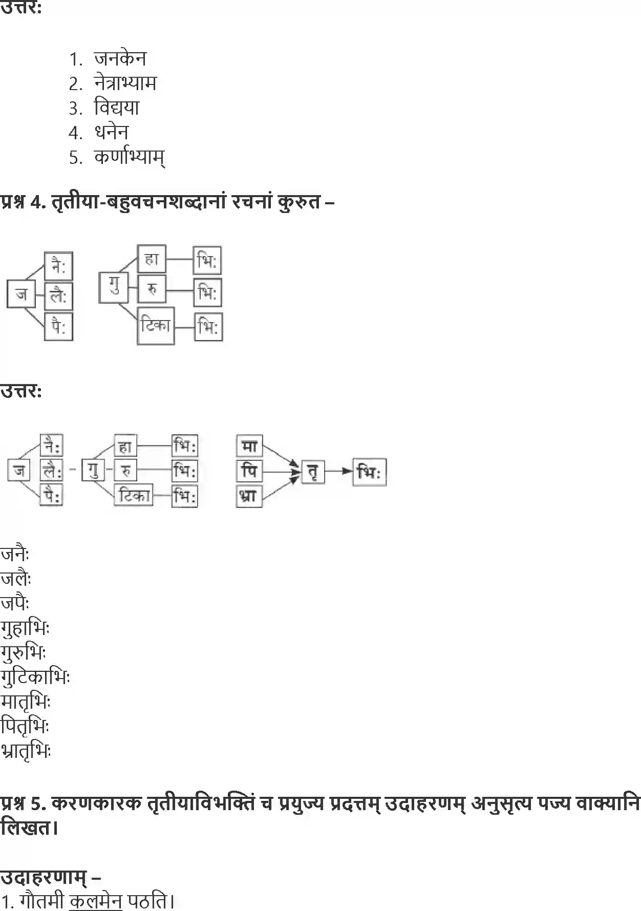 NCERT-Solution-Class-9-Abhyasvan-Bhav-Karkopapadvibhakti-1266-page-8