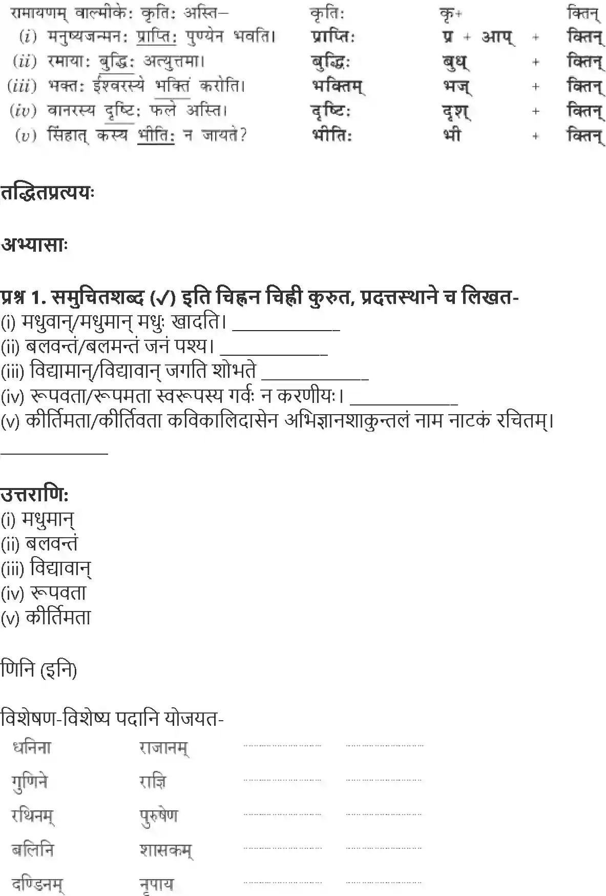 NCERT-Solution-Class-9-Abhyasvan-Bhav-Upsarg-Avyay-Pratyay-1268-page-13