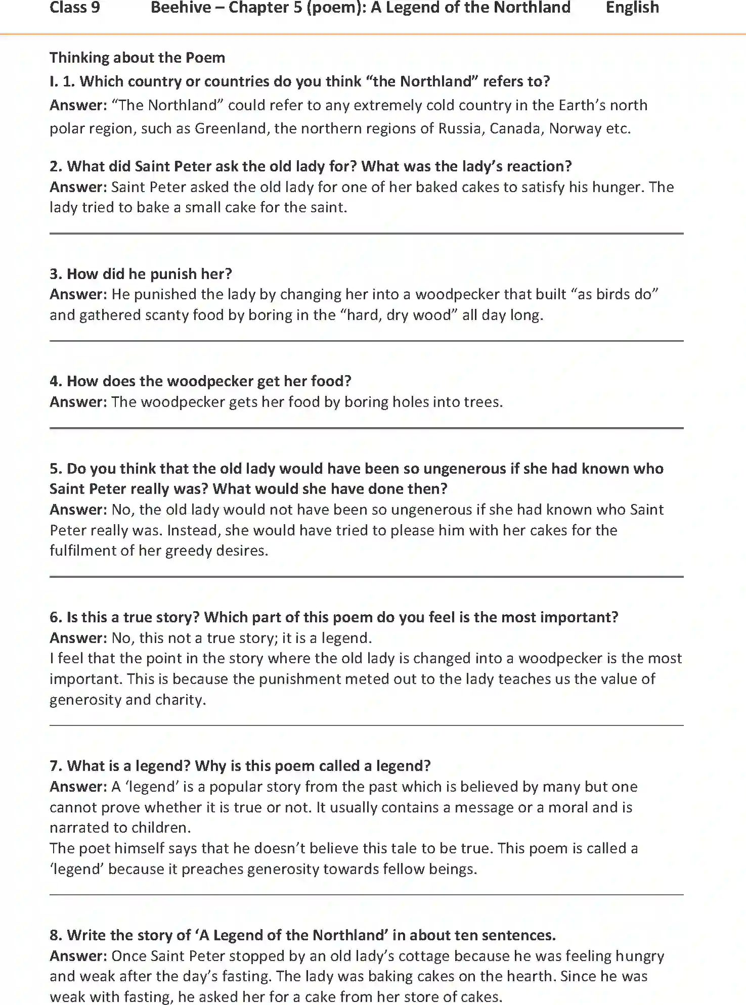 NCERT-Solution-Class-9-English-Beehive-A-Legend-Of-The-Northland-Poem-1136-page-1