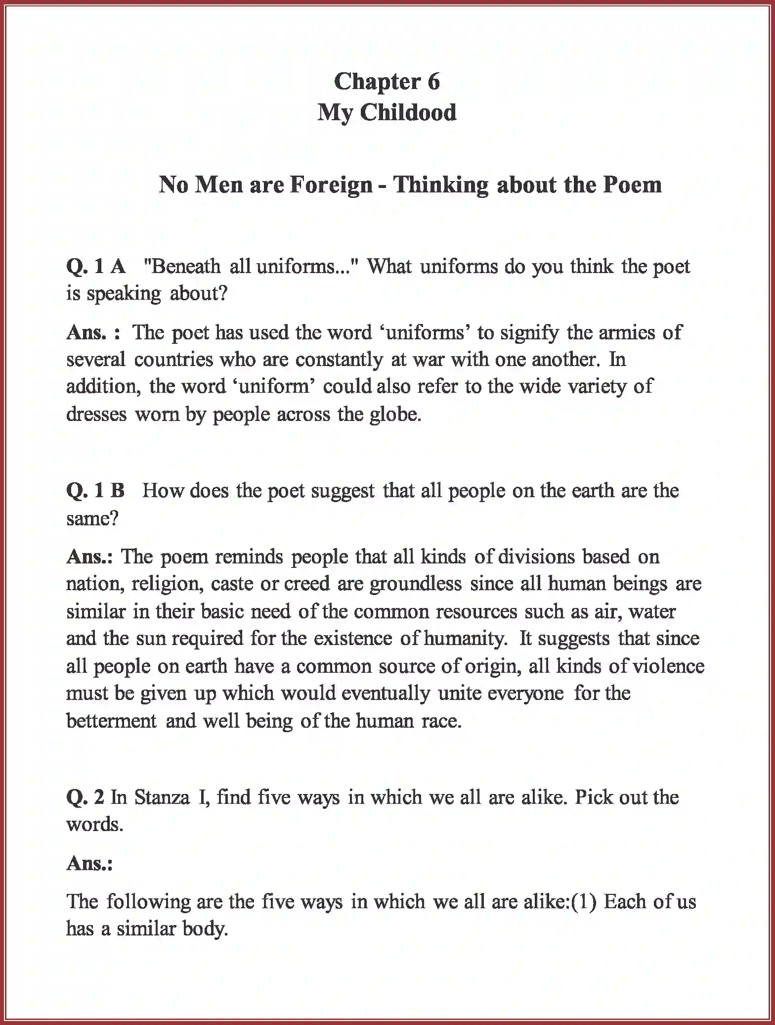 NCERT-Solution-Class-9-English-Beehive-My-Childhood-1137-page-1