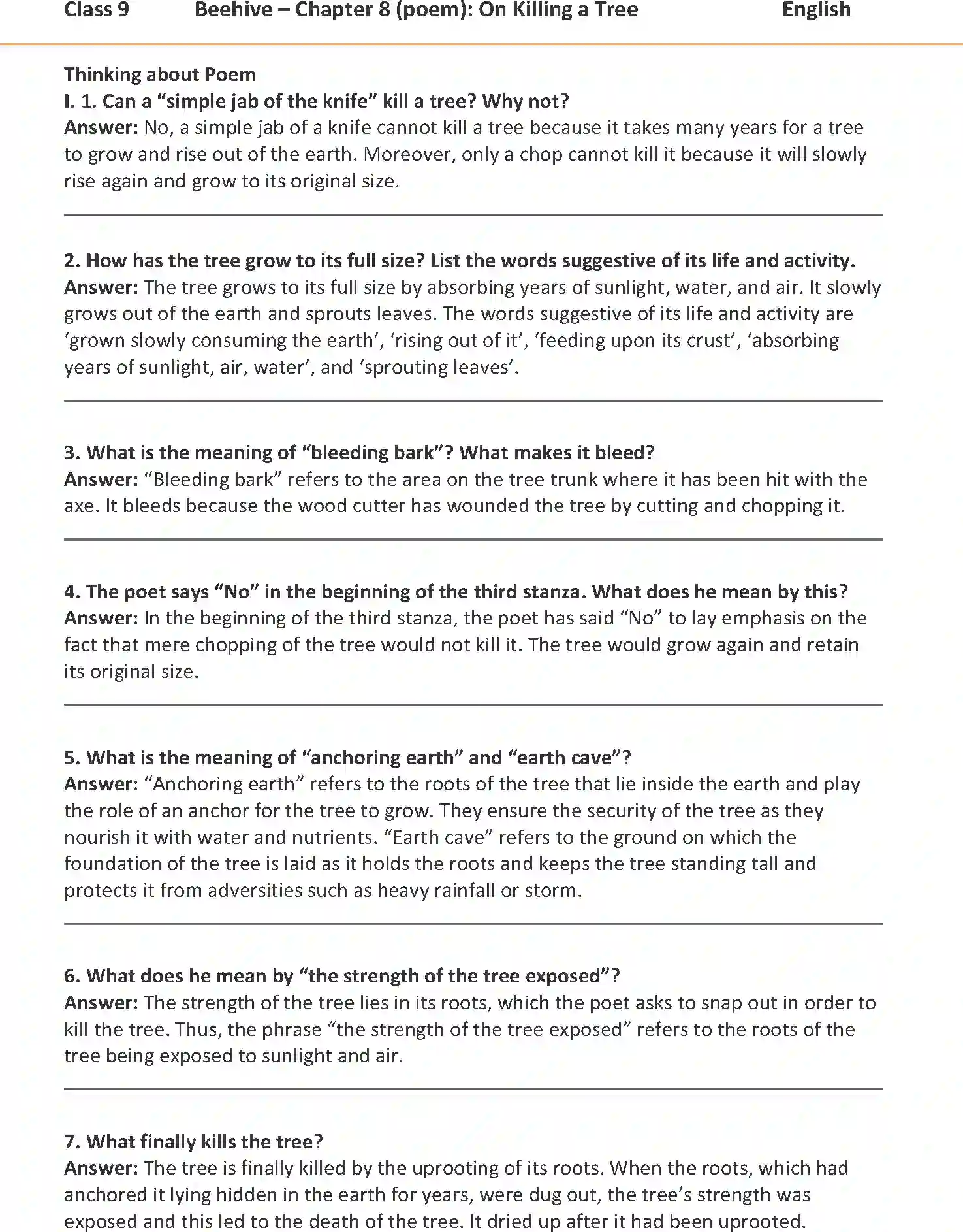 NCERT-Solution-Class-9-English-Beehive-On-Killing-A-Tree-Poem-1141-page-1