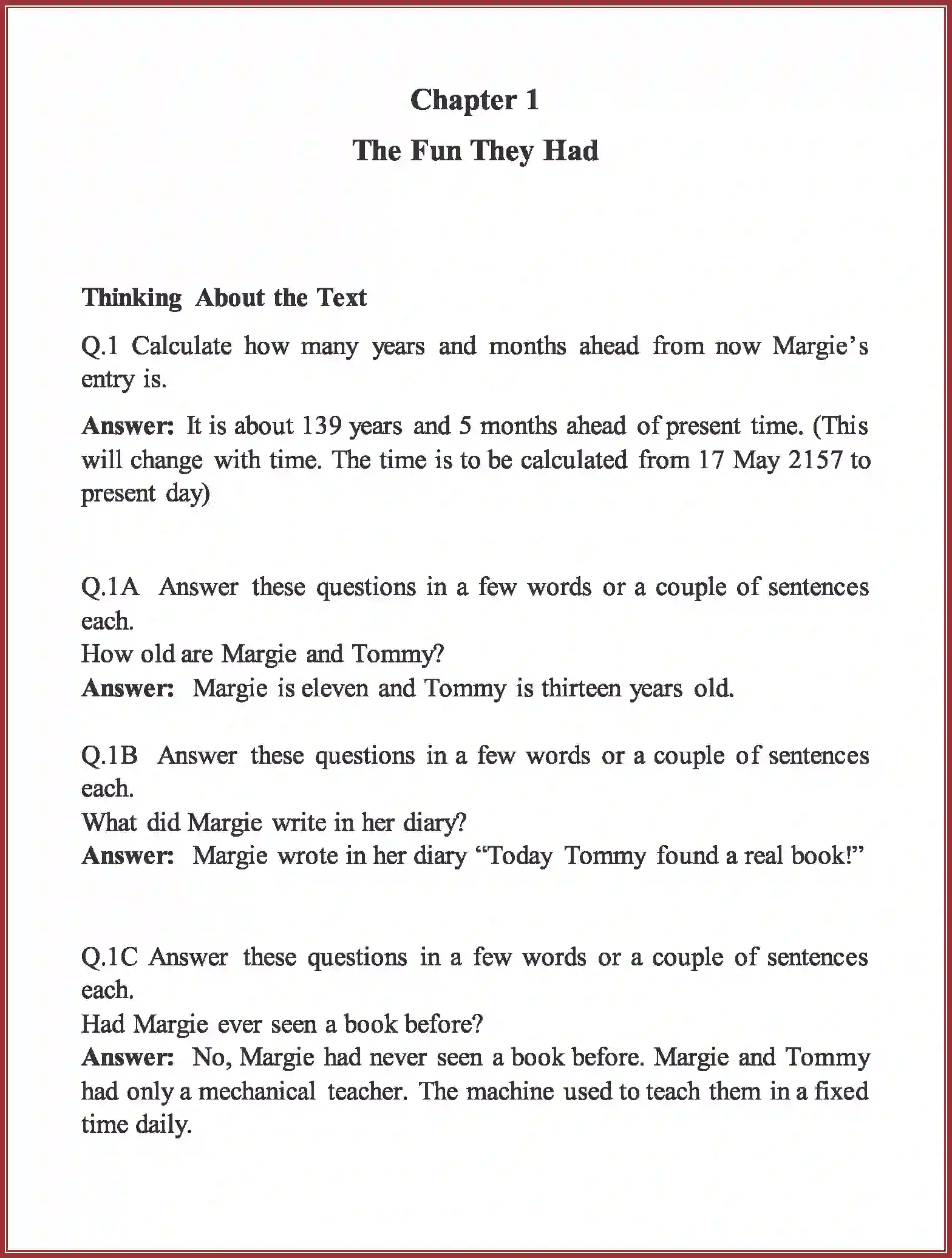 NCERT-Solution-Class-9-English-Beehive-The-Fun-They-Had-1127-page-1