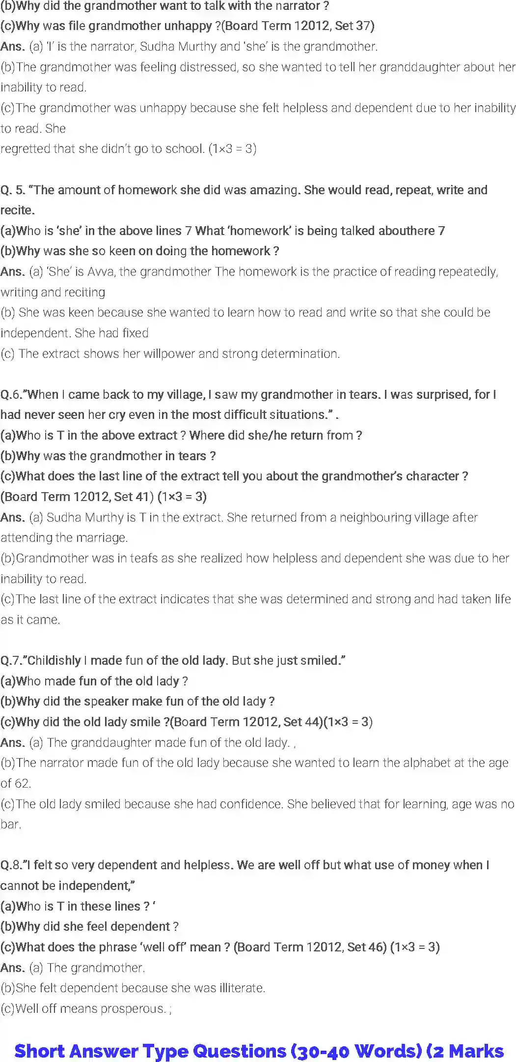 NCERT-Solution-Class-9-English-Literature-Reader-Chapter-1-How-I-Taught-My-Grandmother-to-Read-1147-page-2