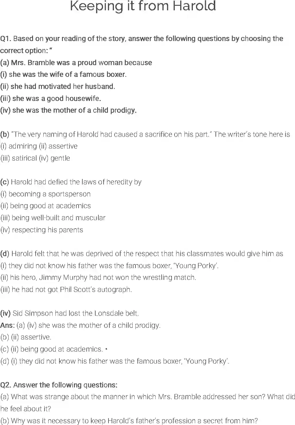 NCERT-Solution-Class-9-English-Literature-Reader-Chapter-4-Keeping-It-From-Harold-1150-page-1