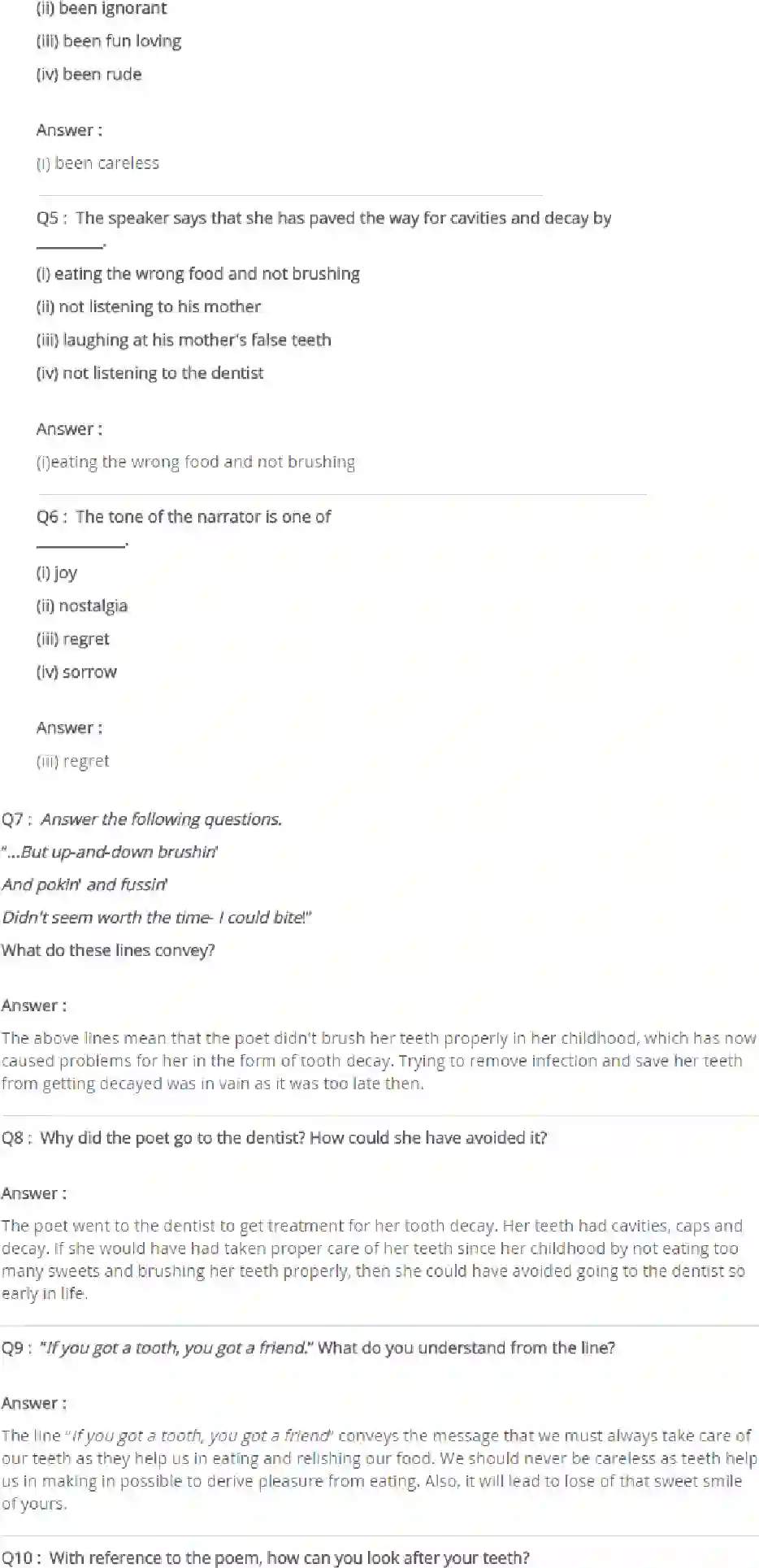 NCERT-Solution-Class-9-English-Literature-Reader-Chapter-6-Oh-I-Wish-I’d-Looked-After-Me-Teeth-1157-page-2