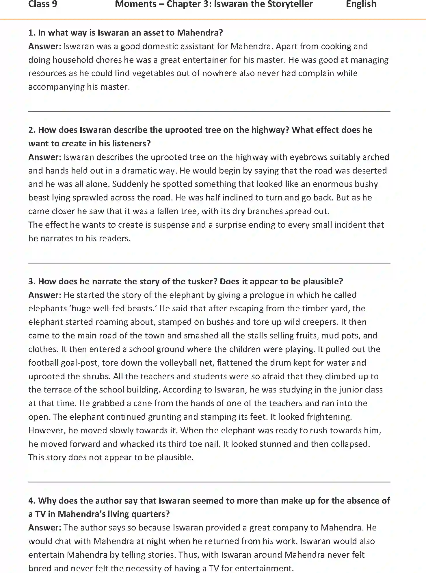 NCERT-Solution-Class-9-English-Moments-Chapter-3-Iswaran-The-Storyteller-3291-page-1