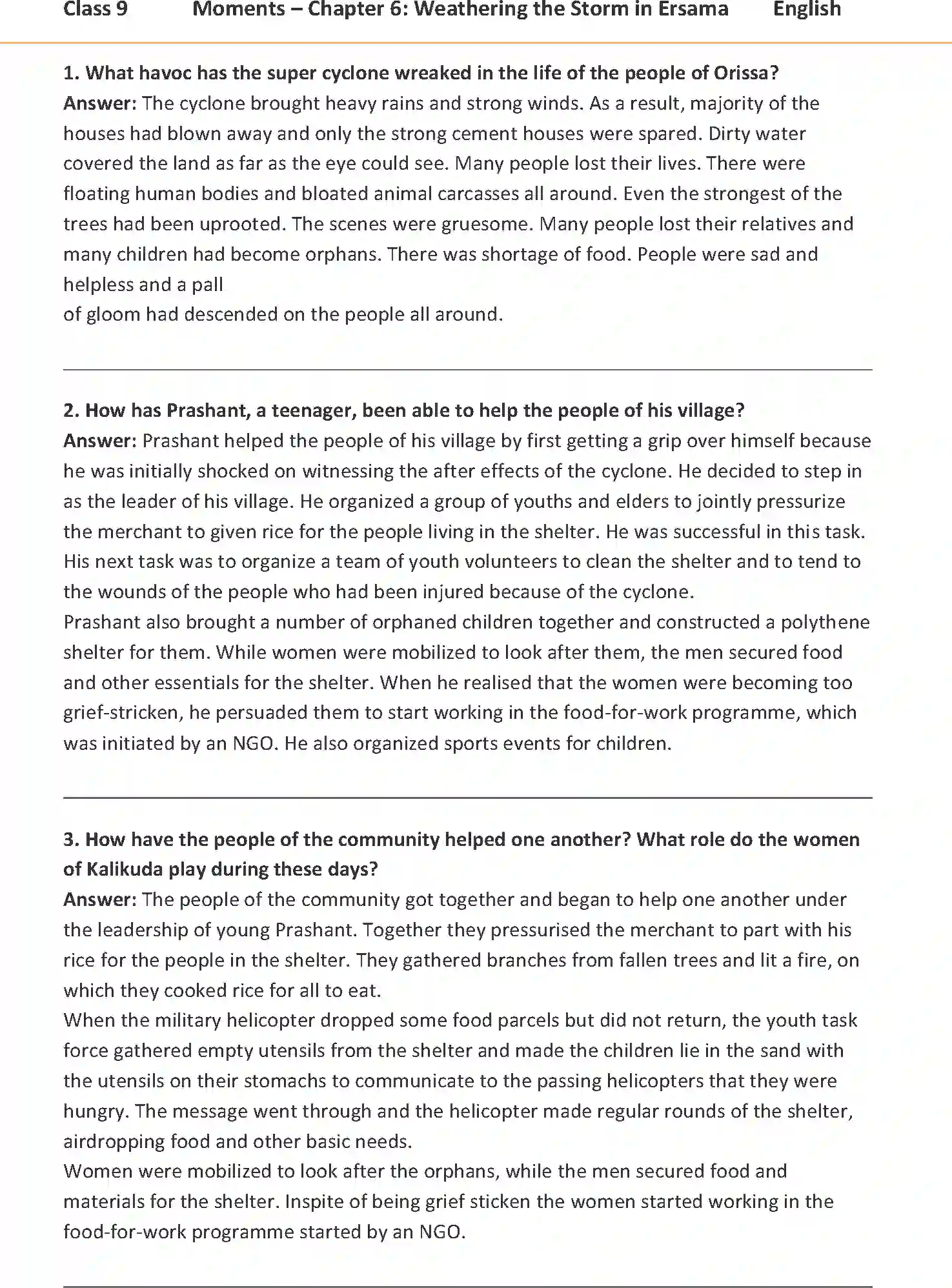 NCERT-Solution-Class-9-English-Moments-Chapter-6-Weathering-The-Storm-In-Ersama-1122-page-1