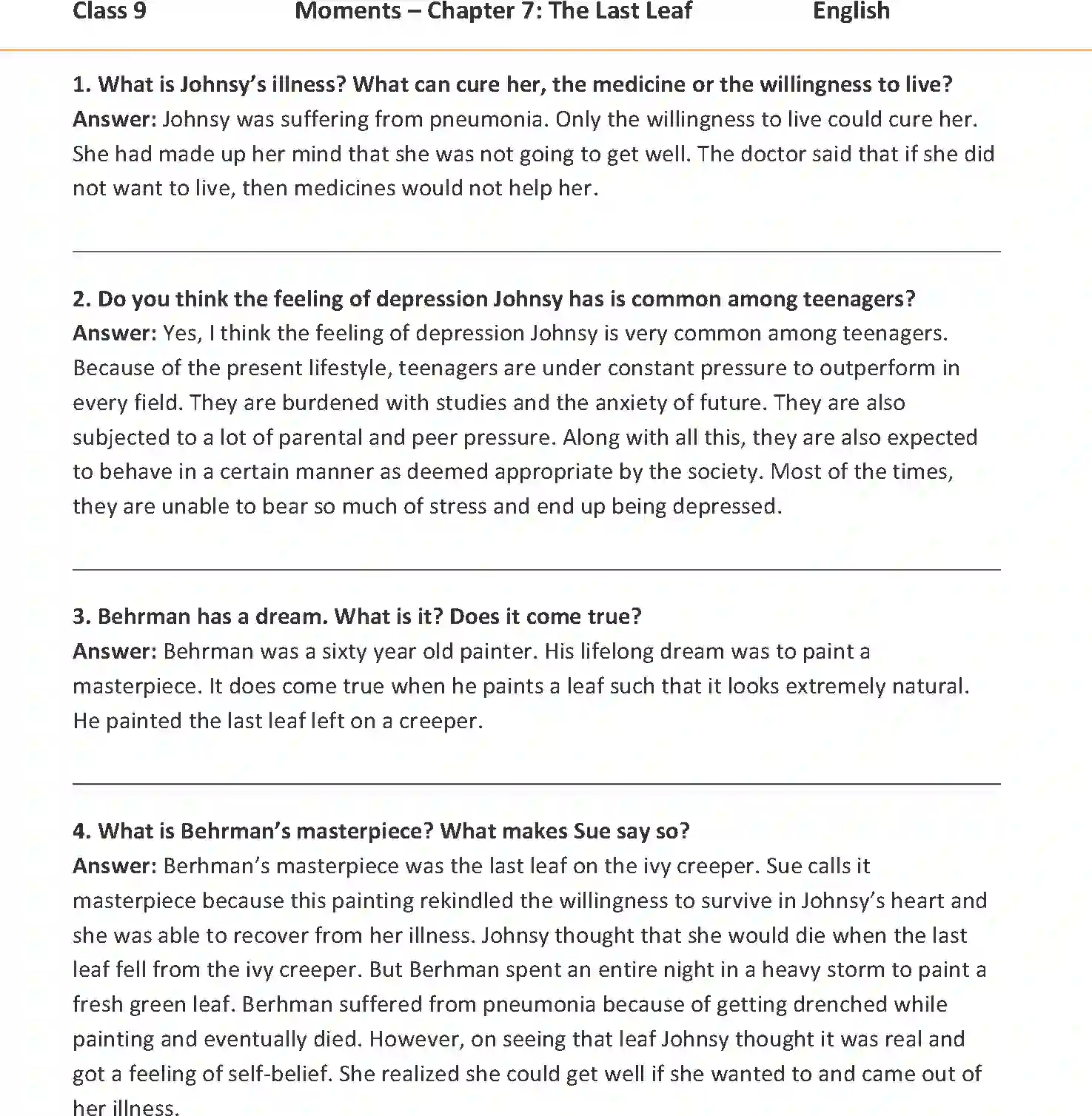 NCERT-Solution-Class-9-English-Moments-Chapter-7-The-Last-Leaf-1123-page-1