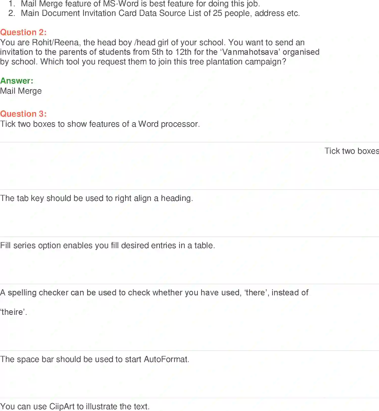 NCERT-Solution-Class-9-Foundation-of-Information-Technology-MSWord-2007-Advanced-3378-page-11