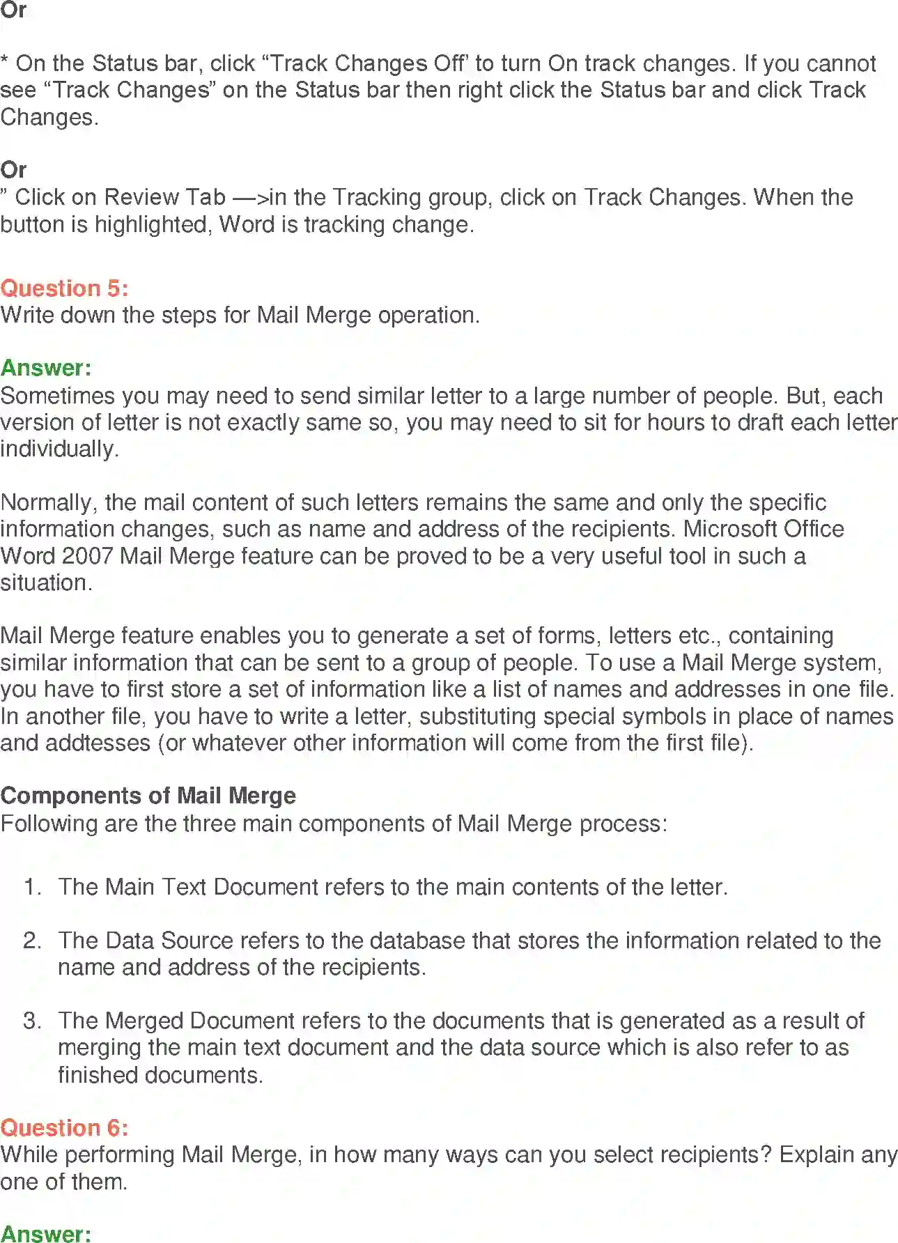 NCERT-Solution-Class-9-Foundation-of-Information-Technology-MSWord-2007-Advanced-3378-page-8