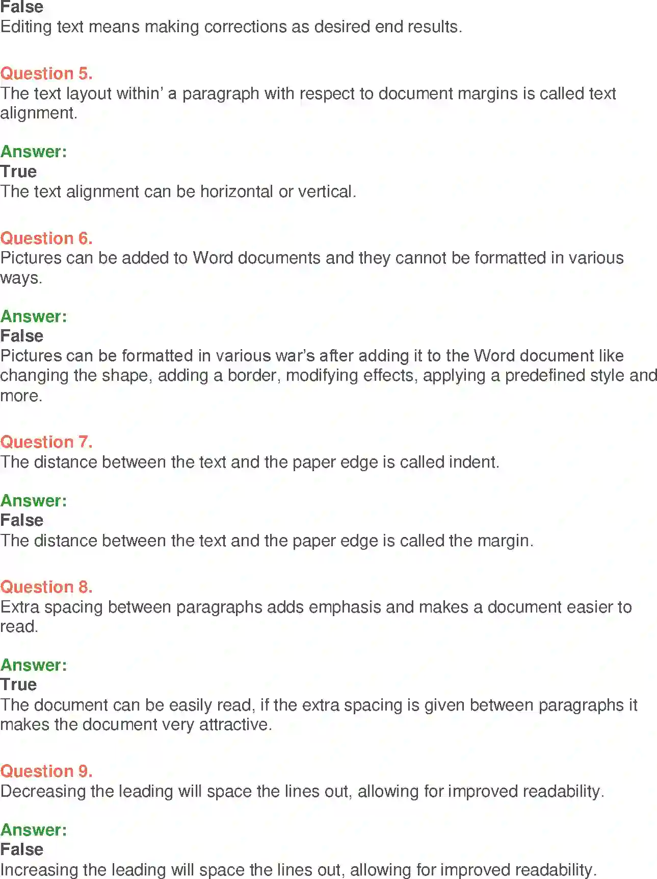 NCERT-Solution-Class-9-Foundation-of-Information-Technology-MSWord-2007-Basics-3377-page-18