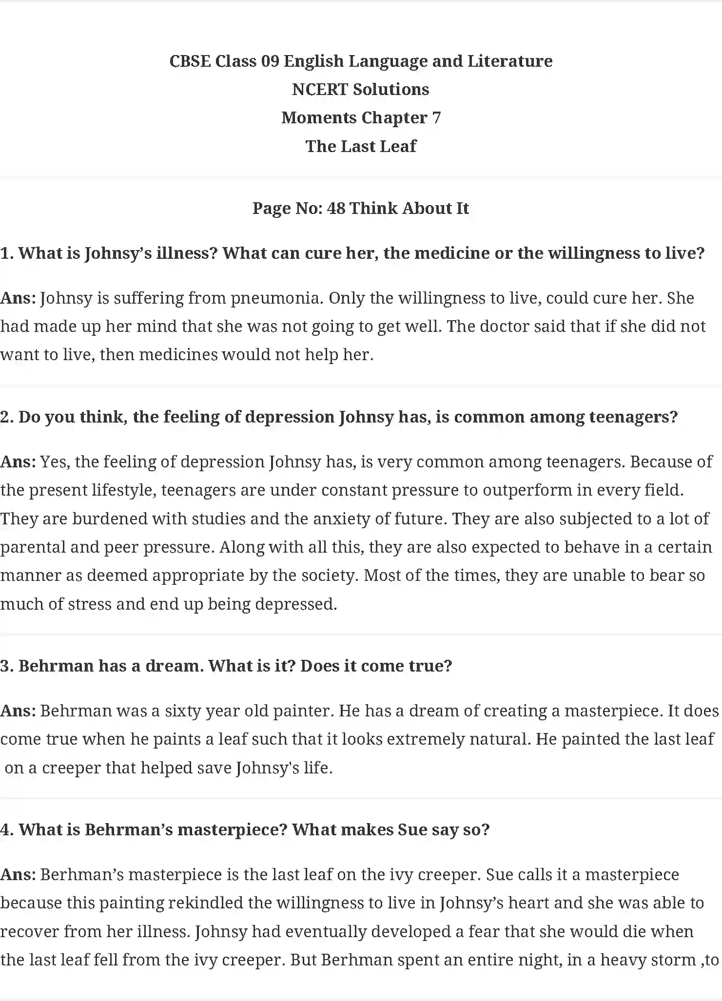 NCERT-Solution-Class-9-Moments-The-Last-Leaf-4995-page-1