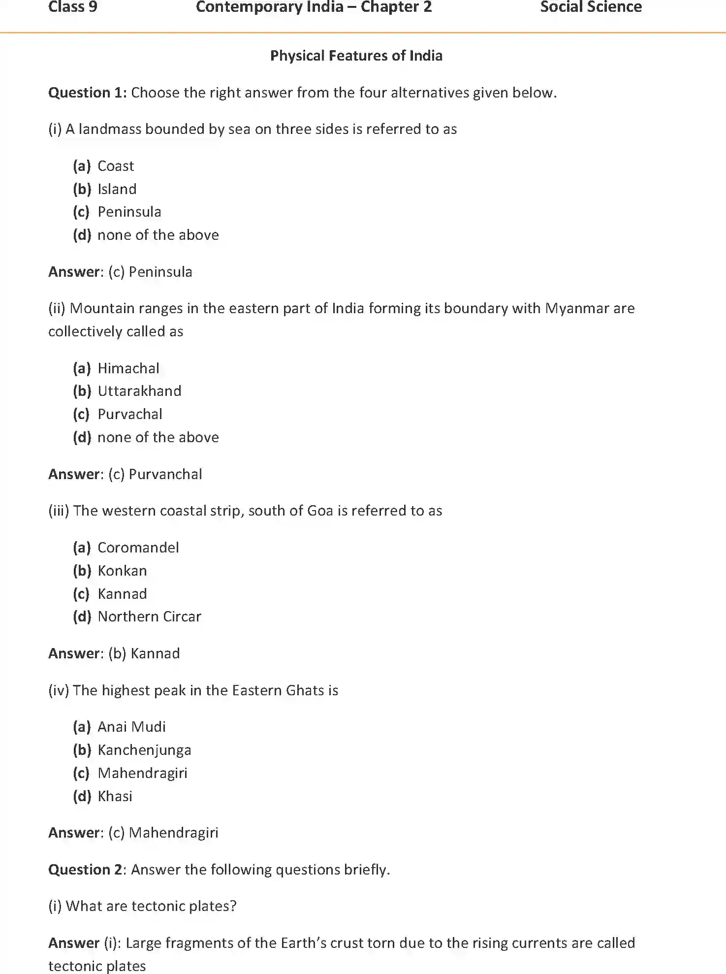 NCERT-Solution-Class-9-Social-Science-Physical-Features-of-India-3242-page-1